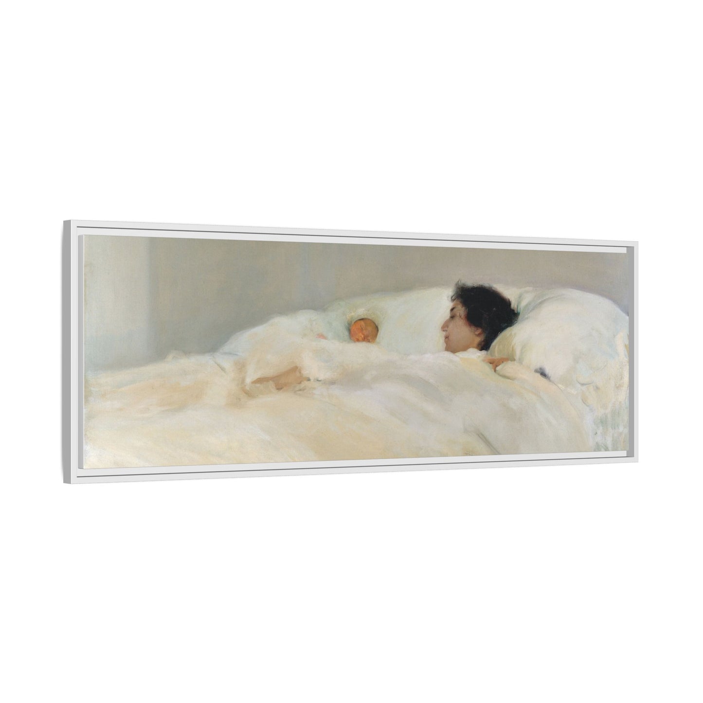 Mother by Joaquin Sorolla y Bastida Framed Matte Canvas Wall Art Print
