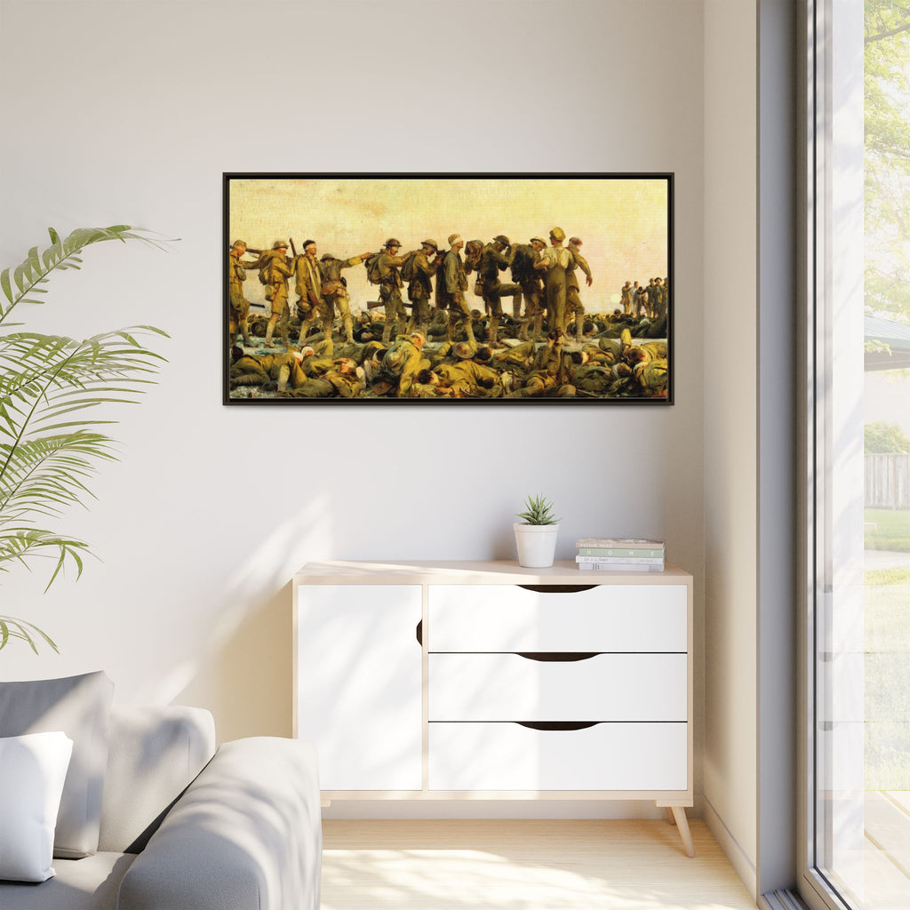 Gassed by John Singer Sargent (RA) Framed Matte Canvas Print