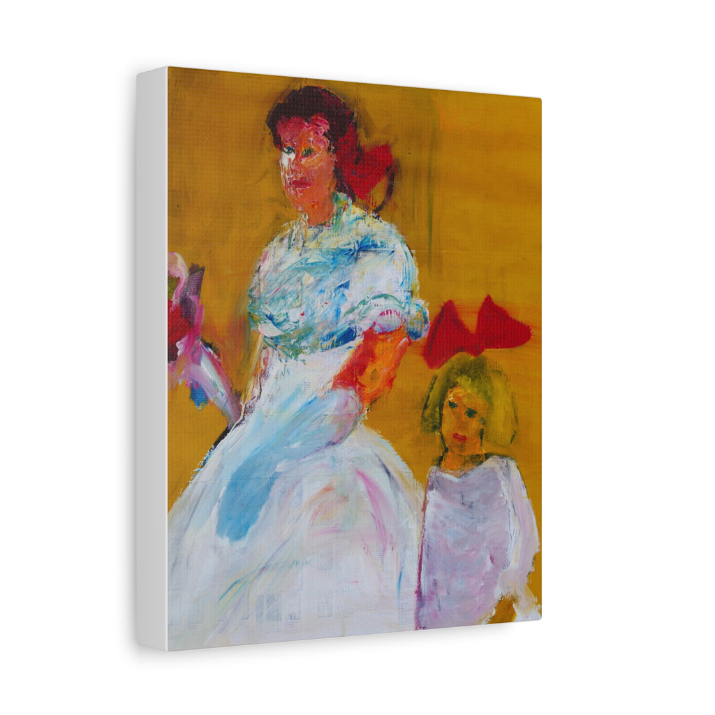 Bride and Bridesmaid by Unknown Artist Matte Canvas Wall Art Print