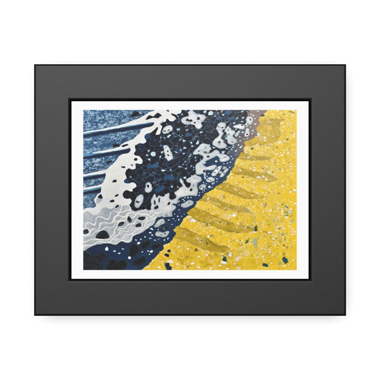 Coastal Wave Abstract — Framed Paper Poster