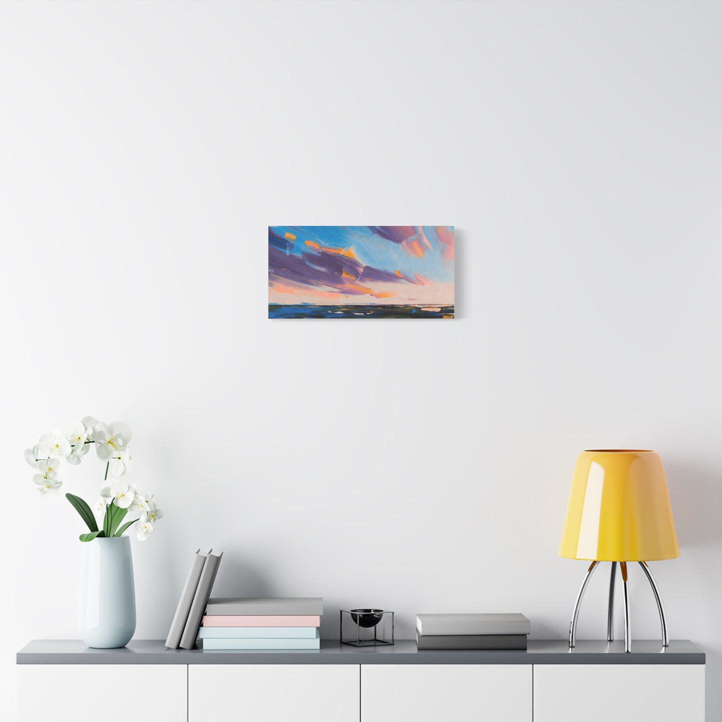 Abstract Coastal Sunset Canvas Print — Matte Stretched Wall Art