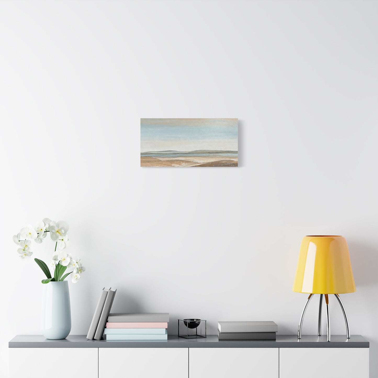 Coastal Pastel Landscape Canvas — Matte Stretched Wall Art
