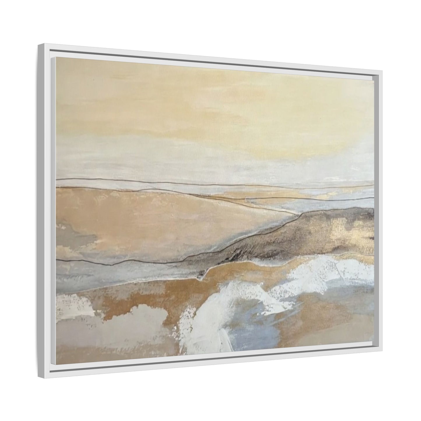 Framed Abstract Coastal Landscape Matte Canvas Wall Art