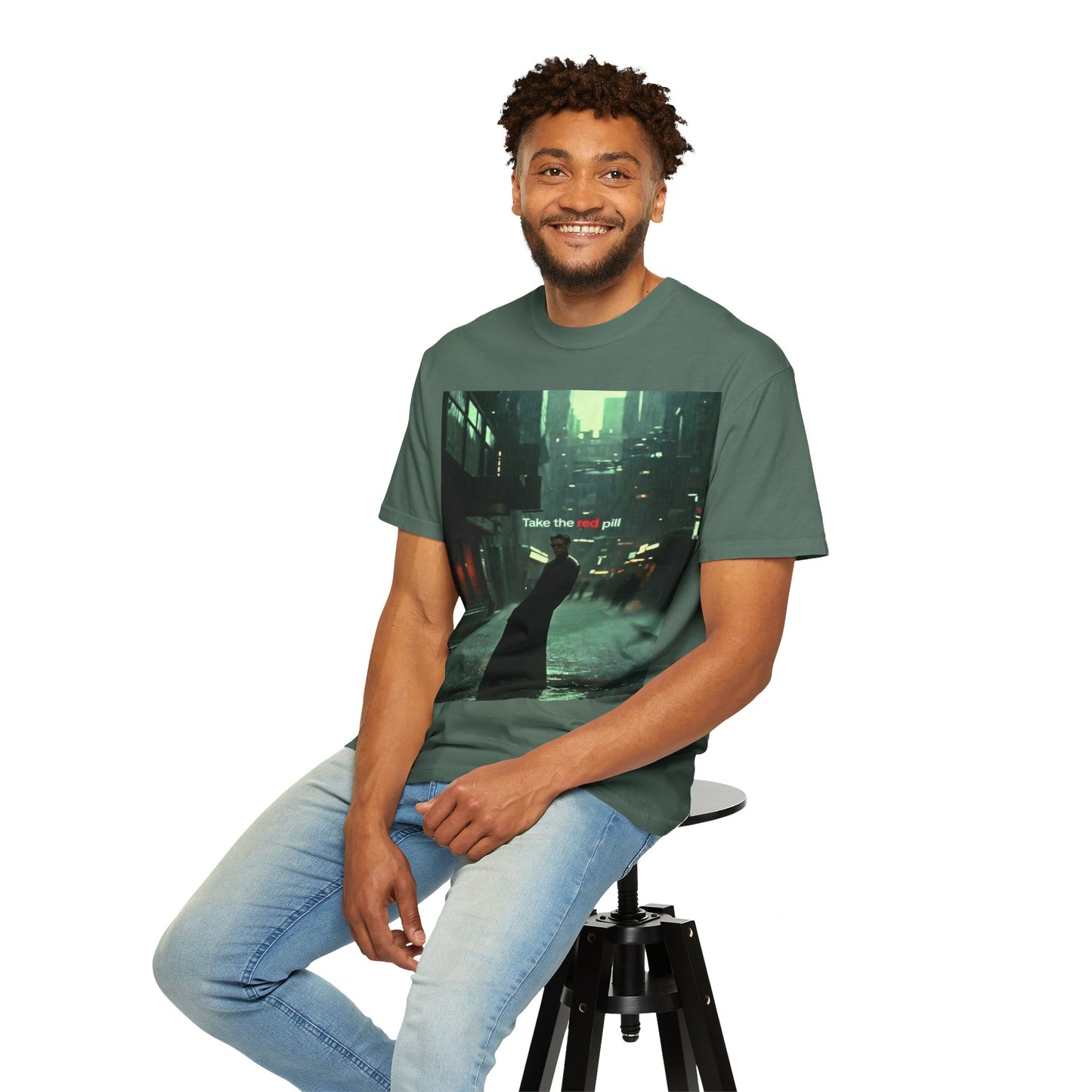 Take the Red Pill T-Shirt — Cyberpunk Noir Graphic Tee