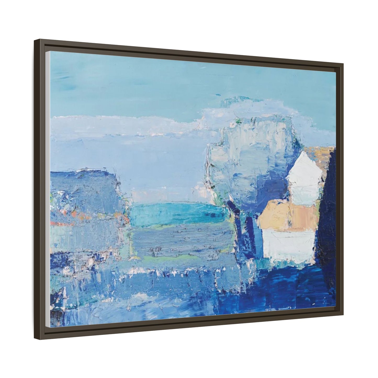 Paysage de Provence by Nicolas de Staël Framed Matte Canvas Seascape Wall Art Print