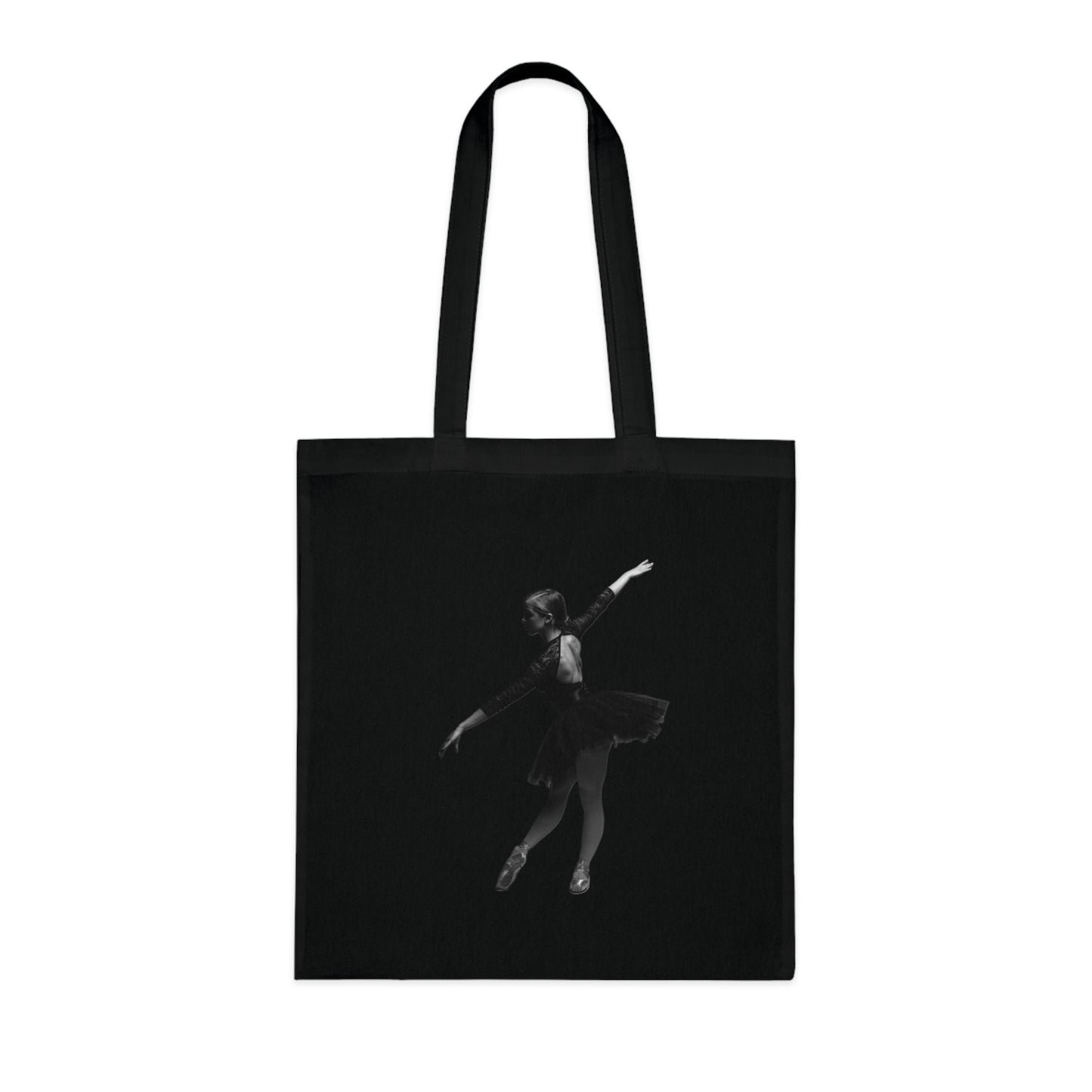 Ballet Silhouette Cotton Tote — Dancer Tote Bag for Ballet Lovers
