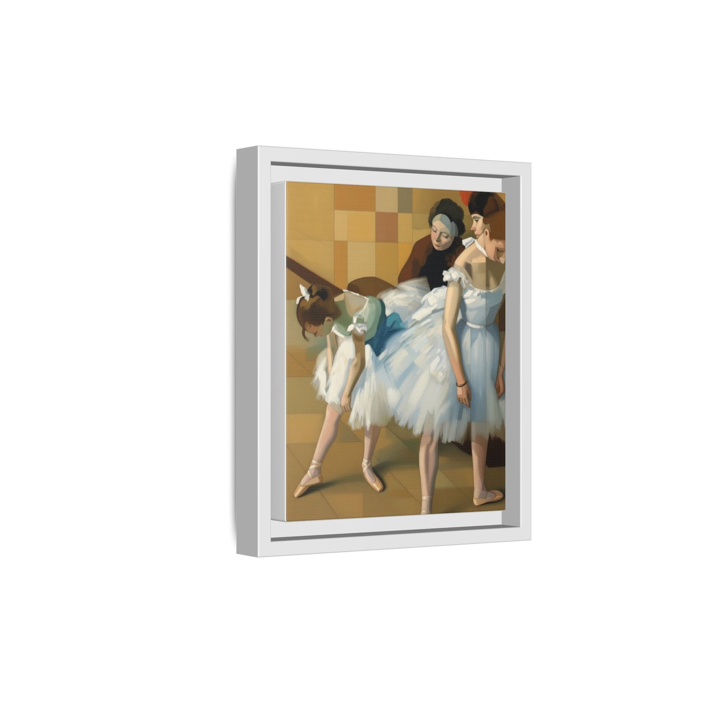 Ballet Dancers Matte Framed Canvas – Impressionist Dance Wall Art