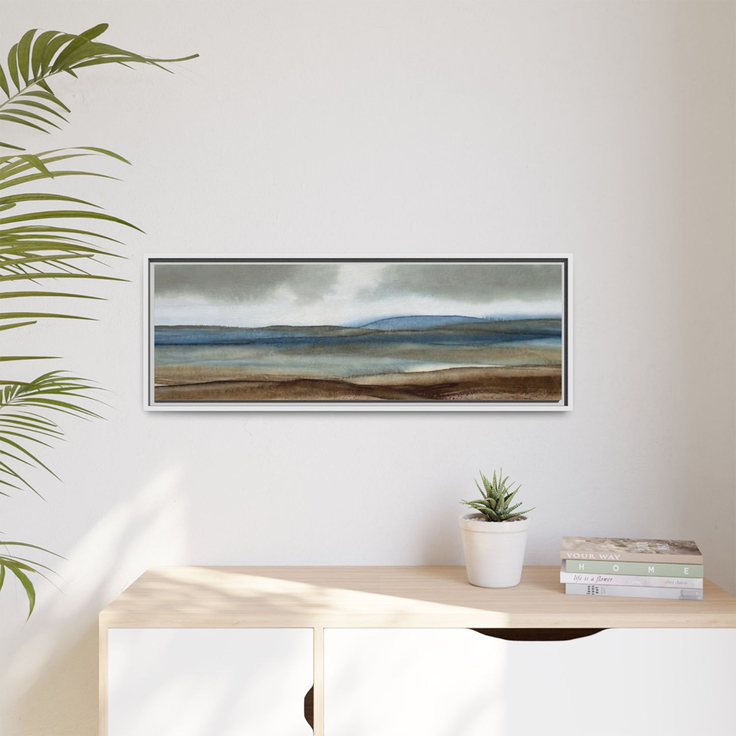 Matte Canvas Landscape, Framed (Multi-color)
