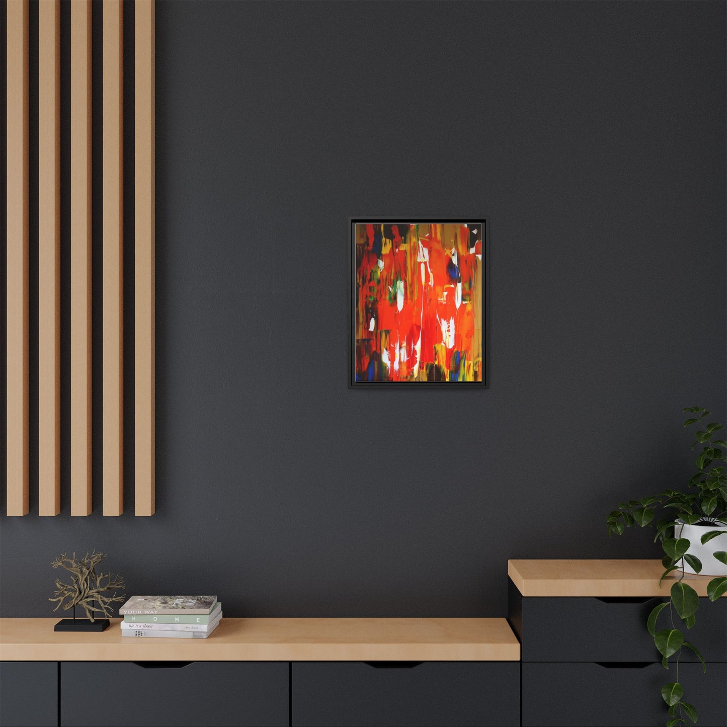 Burn baby burn by Norman Barrett Framed Matte Canvas Wall Art