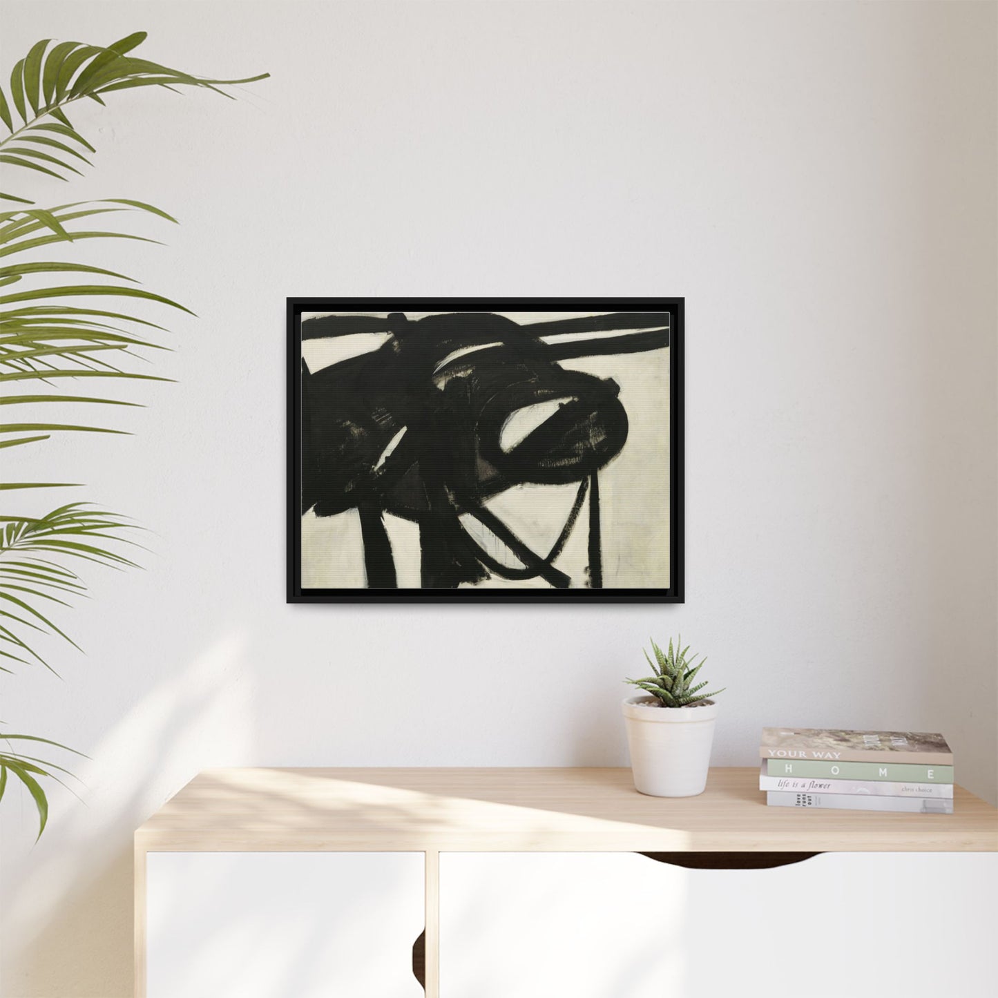 Chief by Franz Kline Abstract Matte Canvas Framed Wall Art