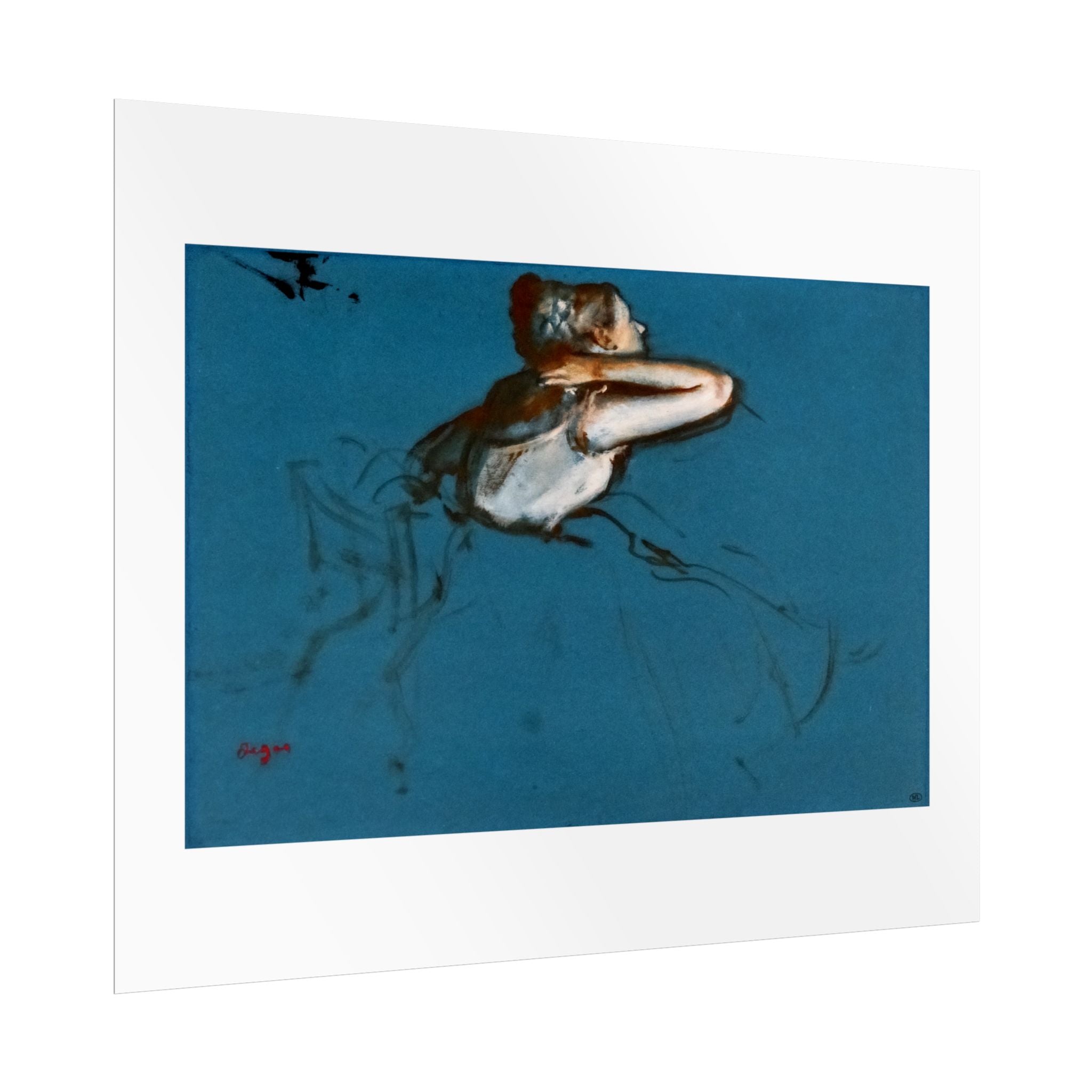 Blue Ballerina by Edgar Degas Wall Art Print