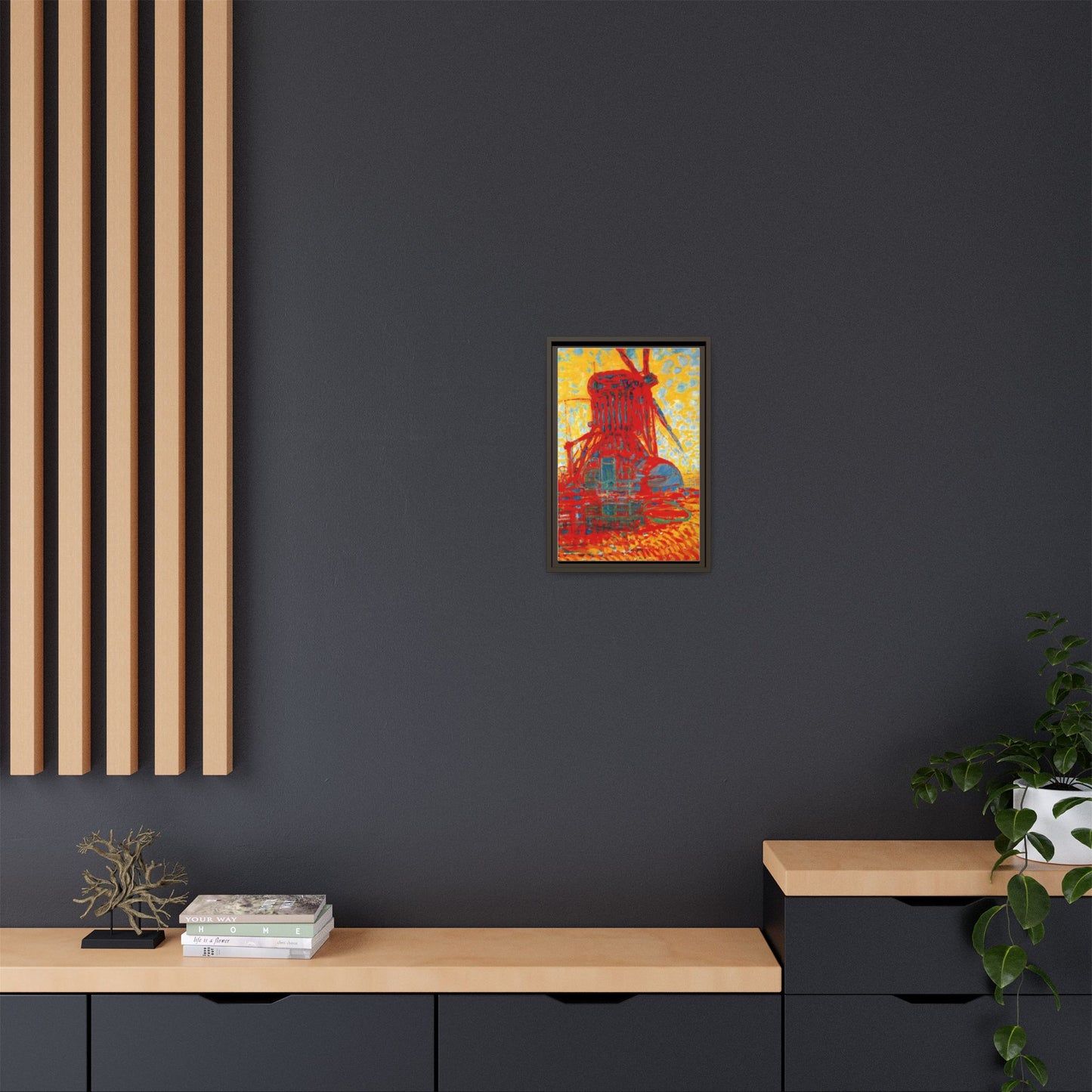 Mill by Sunlight by Piet Mondrian Matte Framed Canvas Wall Art Print