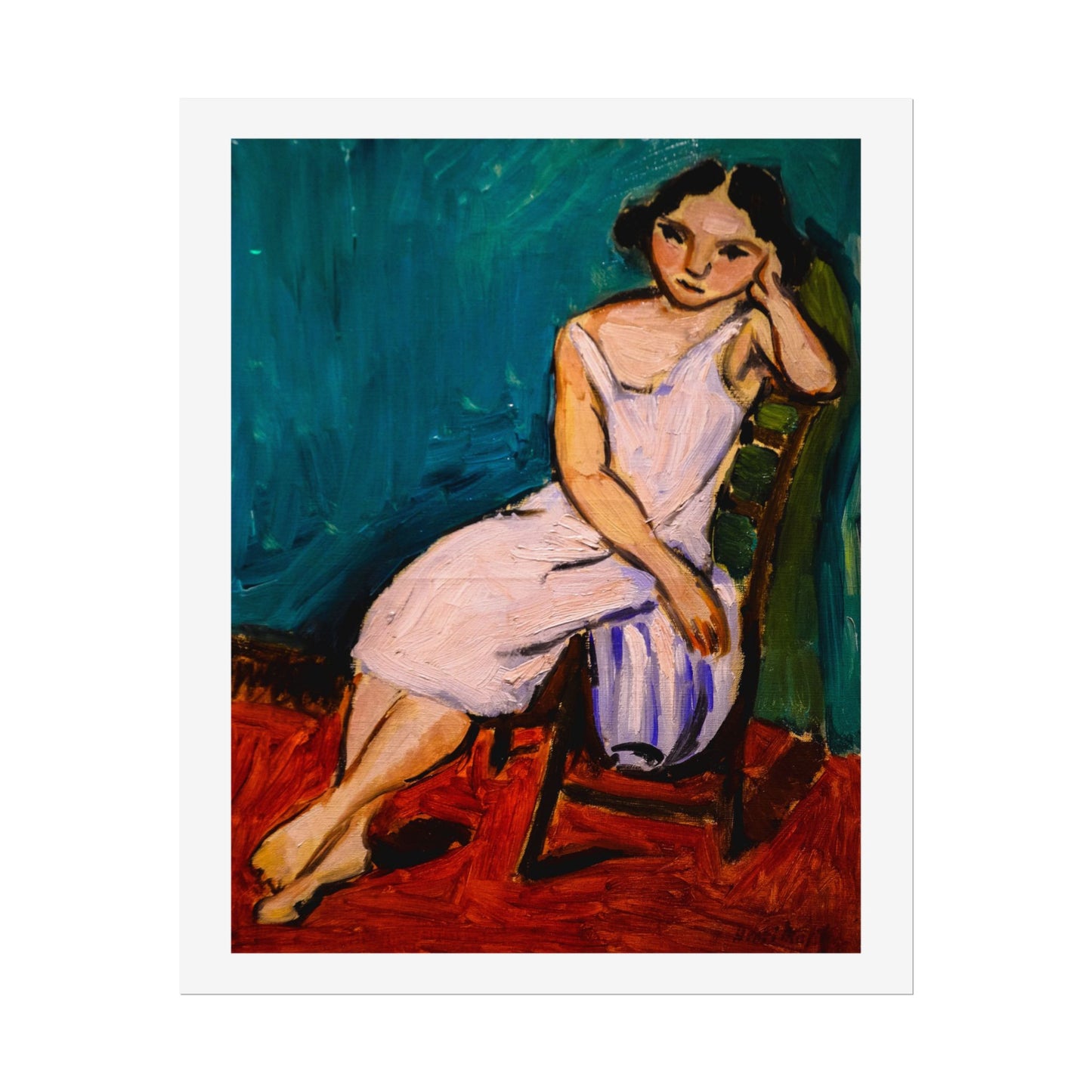 Jeune Fille assise by Henri Matisse Wall Art Print