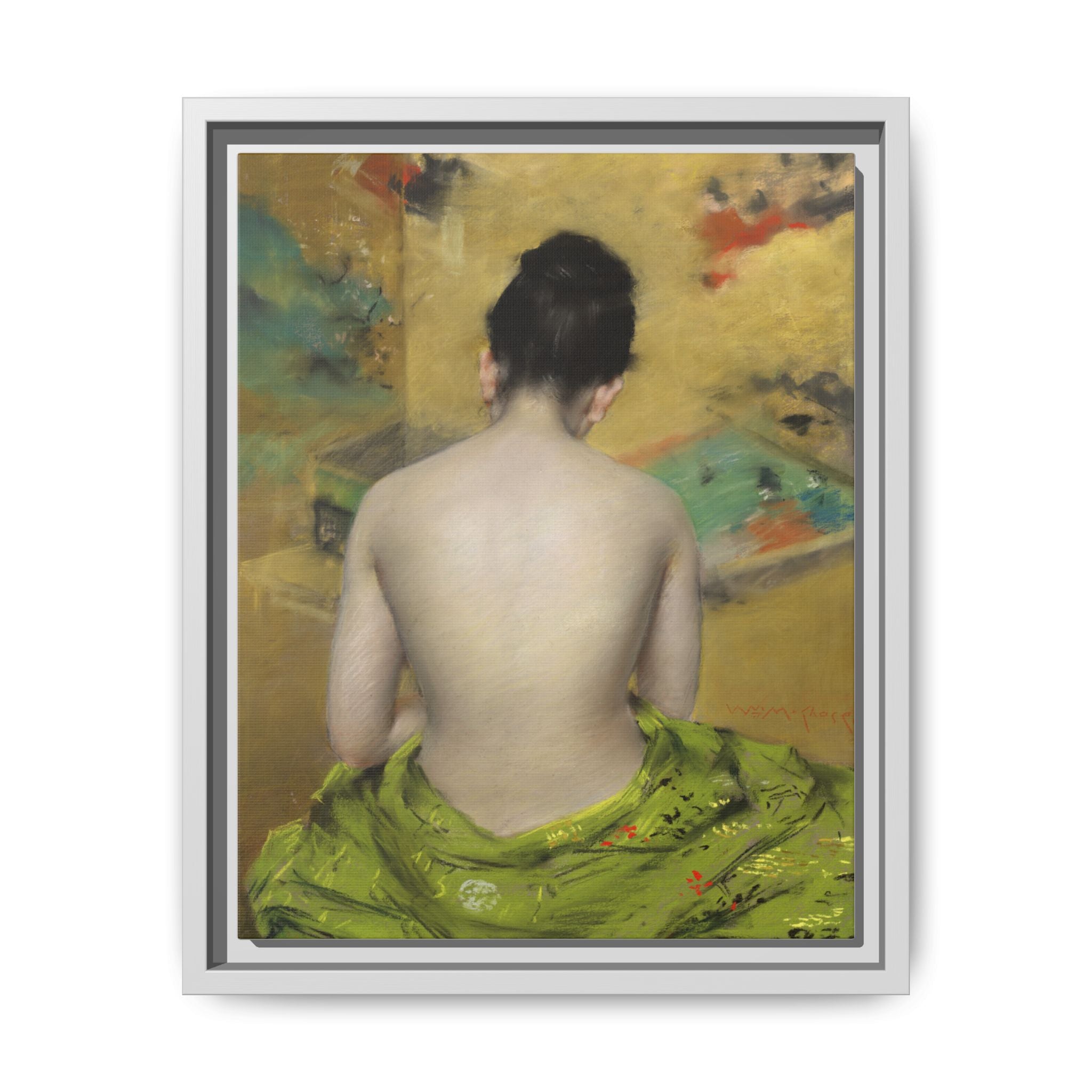 Study of Flesh Color and Gold by William Merritt Chase Framed Matte Canvas Art