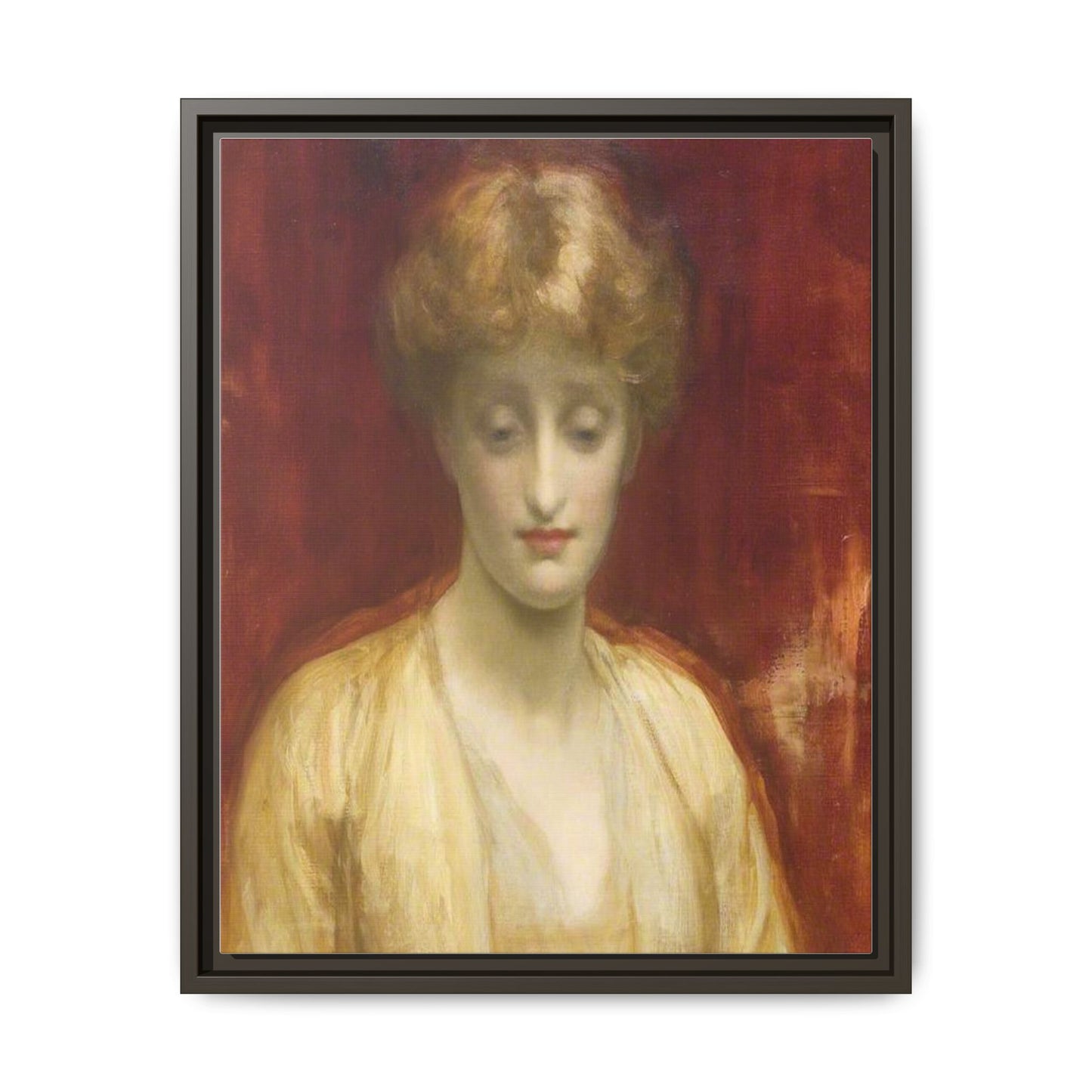 Mrs Williams by Lord Frederic Leighton Framed Matte Canvas Portrait Wall Art Print