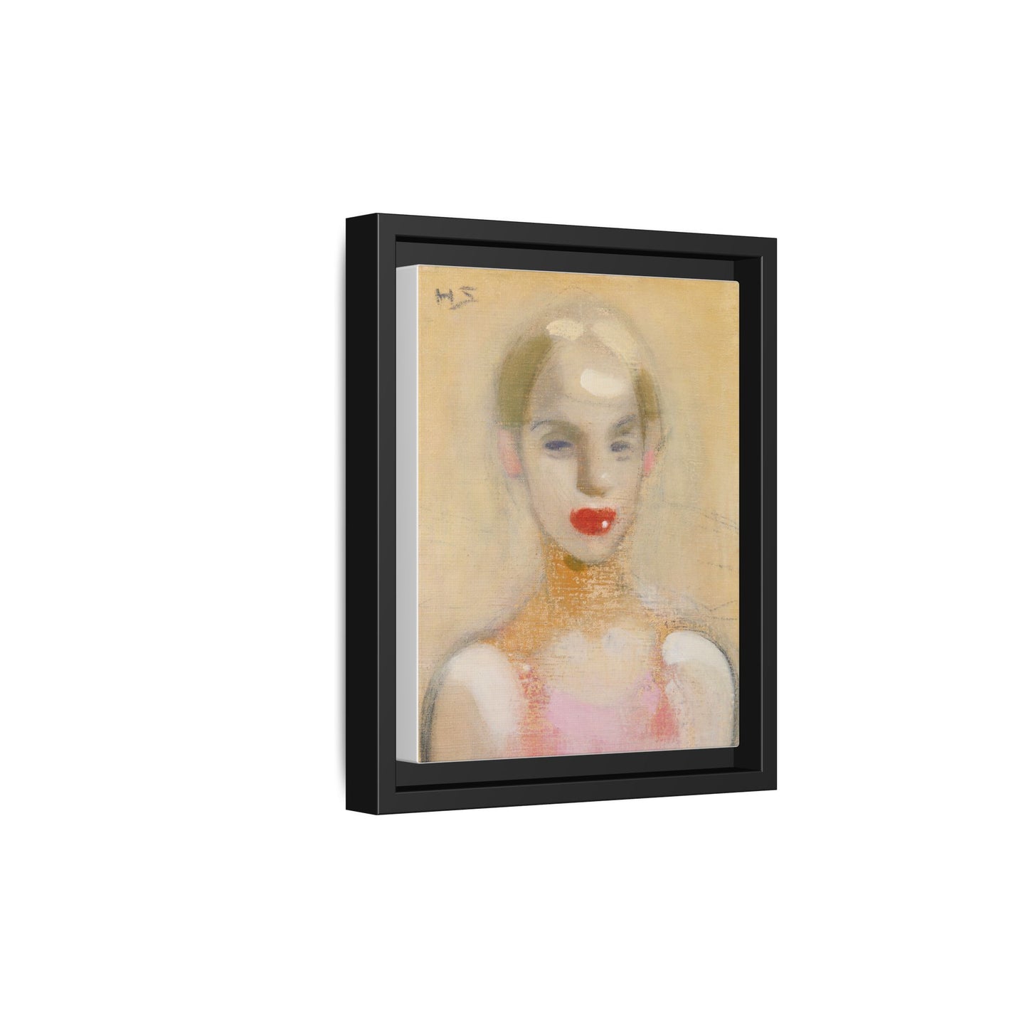 Circus Girl by Helene Schjerfbeck Framed Matte Canvas Portrait Art Print