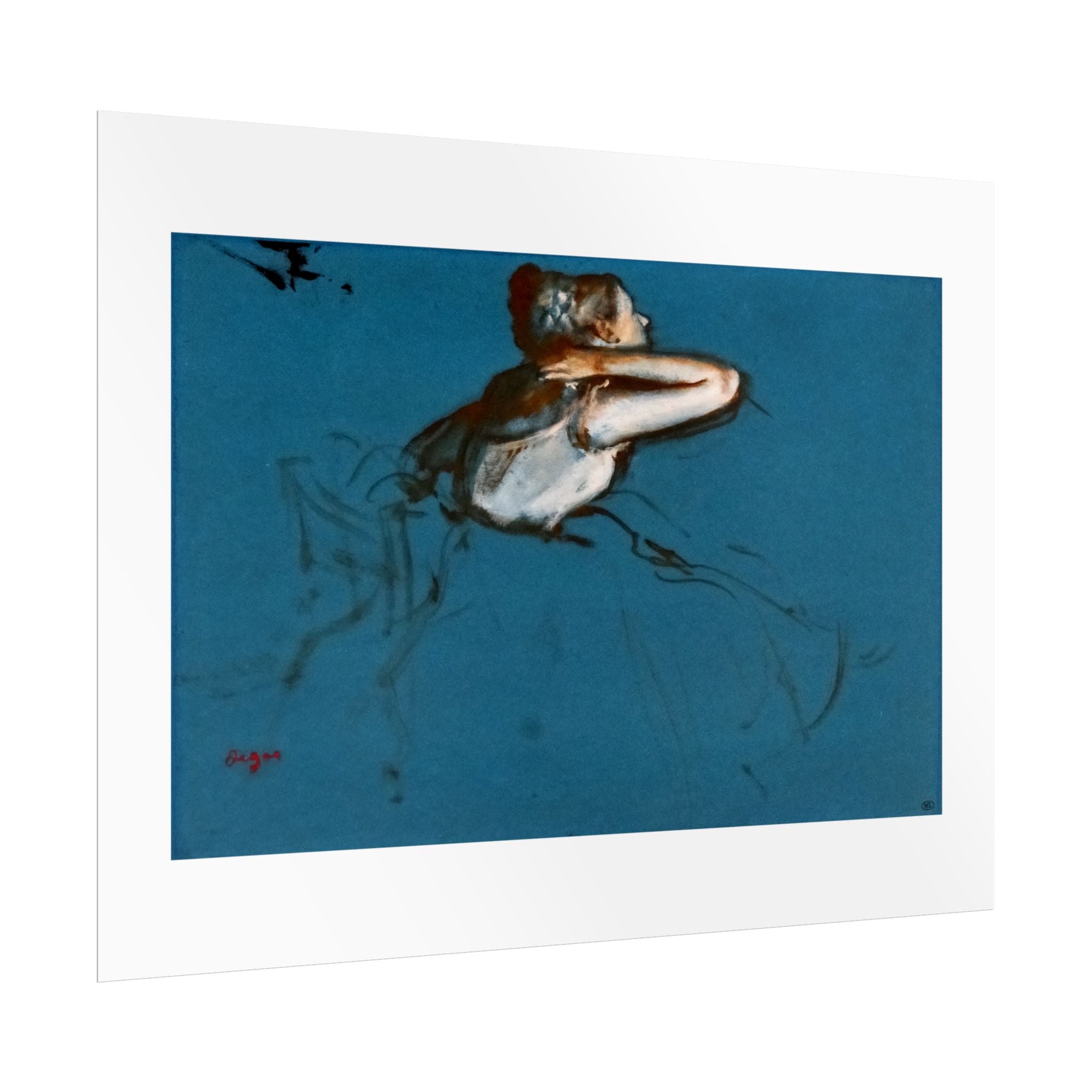 Blue Ballerina by Edgar Degas Wall Art Print