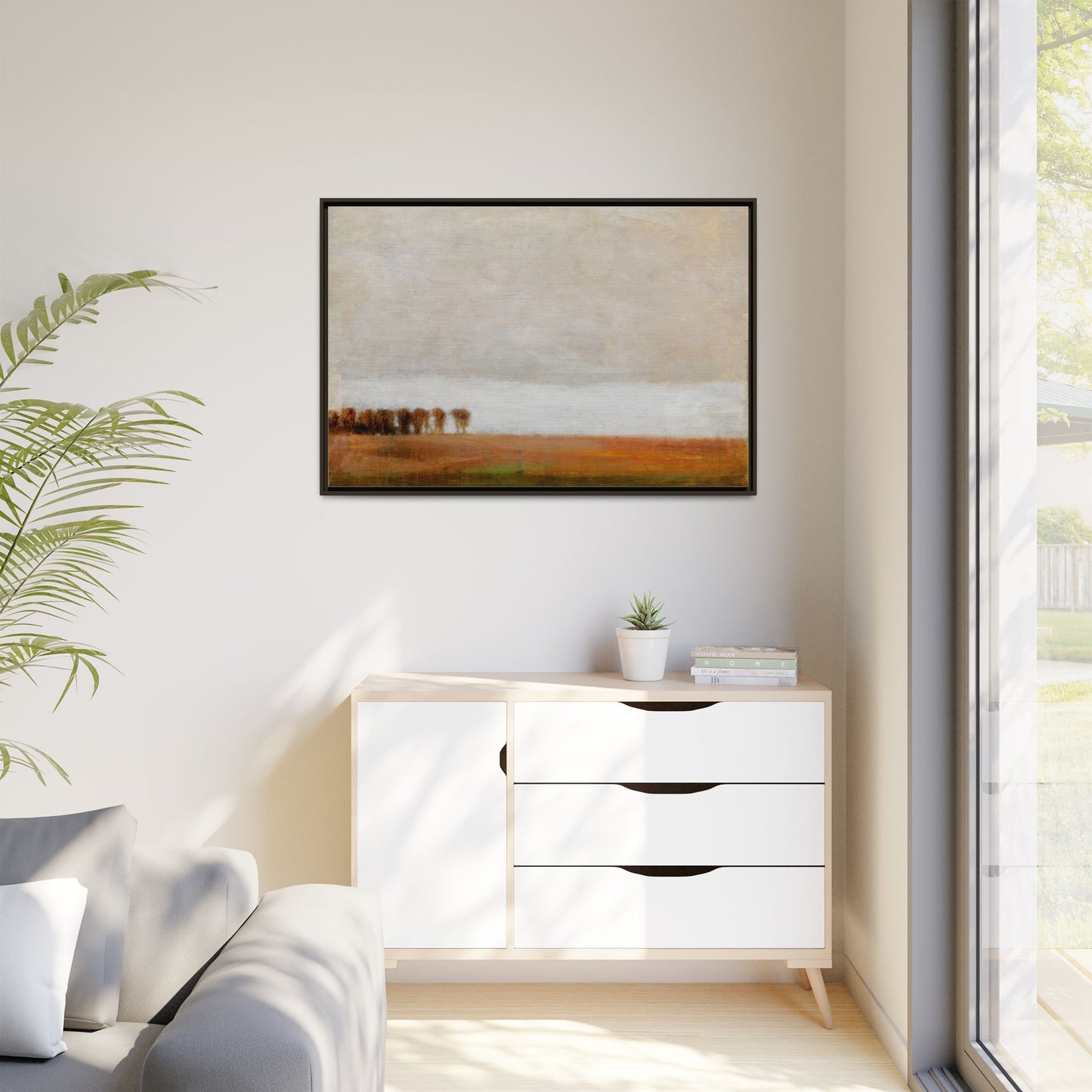 View of Jaegersborg Allé, North of Copenhagen by Vilhelm Hammershøi Framed Matte Canvas Wall Art Print