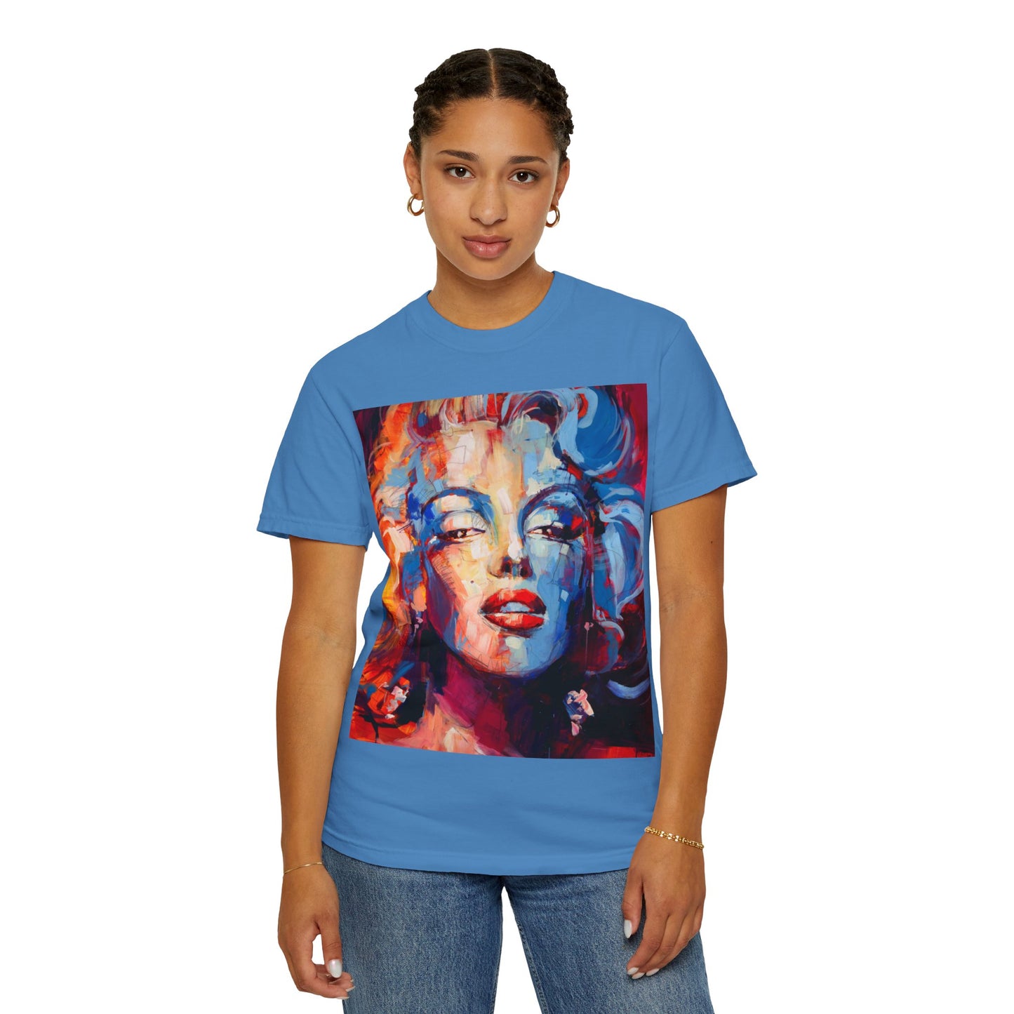 Artistic Pop Portrait T-Shirt — Colorful Marilyn-Inspired Graphic Tee