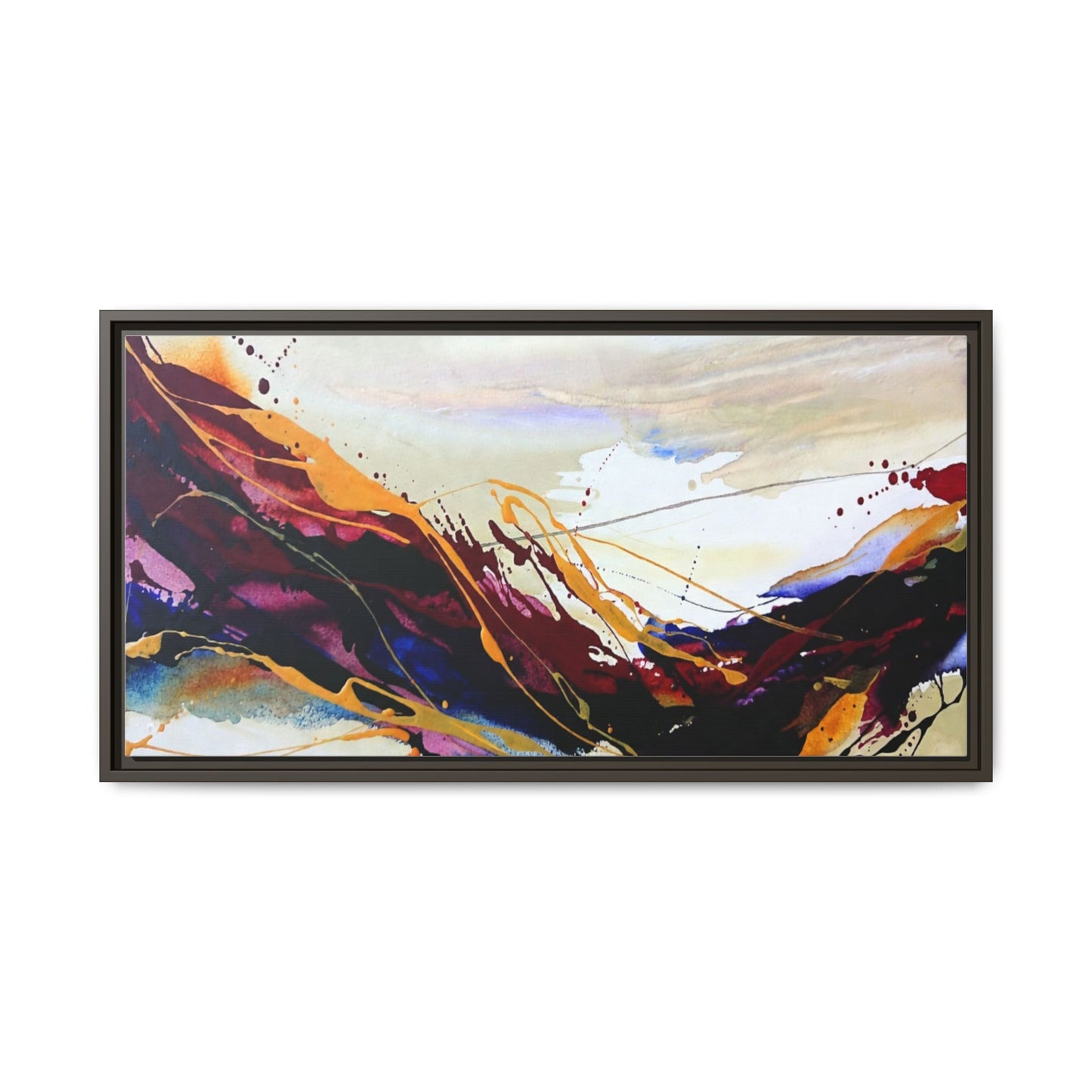 Abstract Flow Matte Canvas Framed Wall Art
