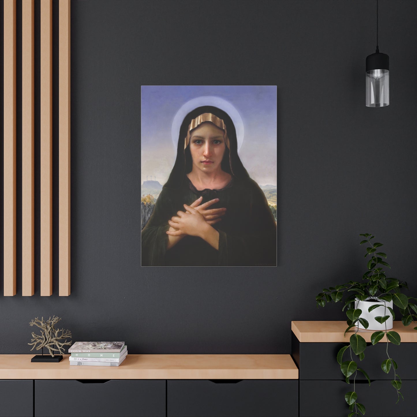 Virgo Solitudinis by William Adolphe Bouguereau Matte Canvas Print Wall Art