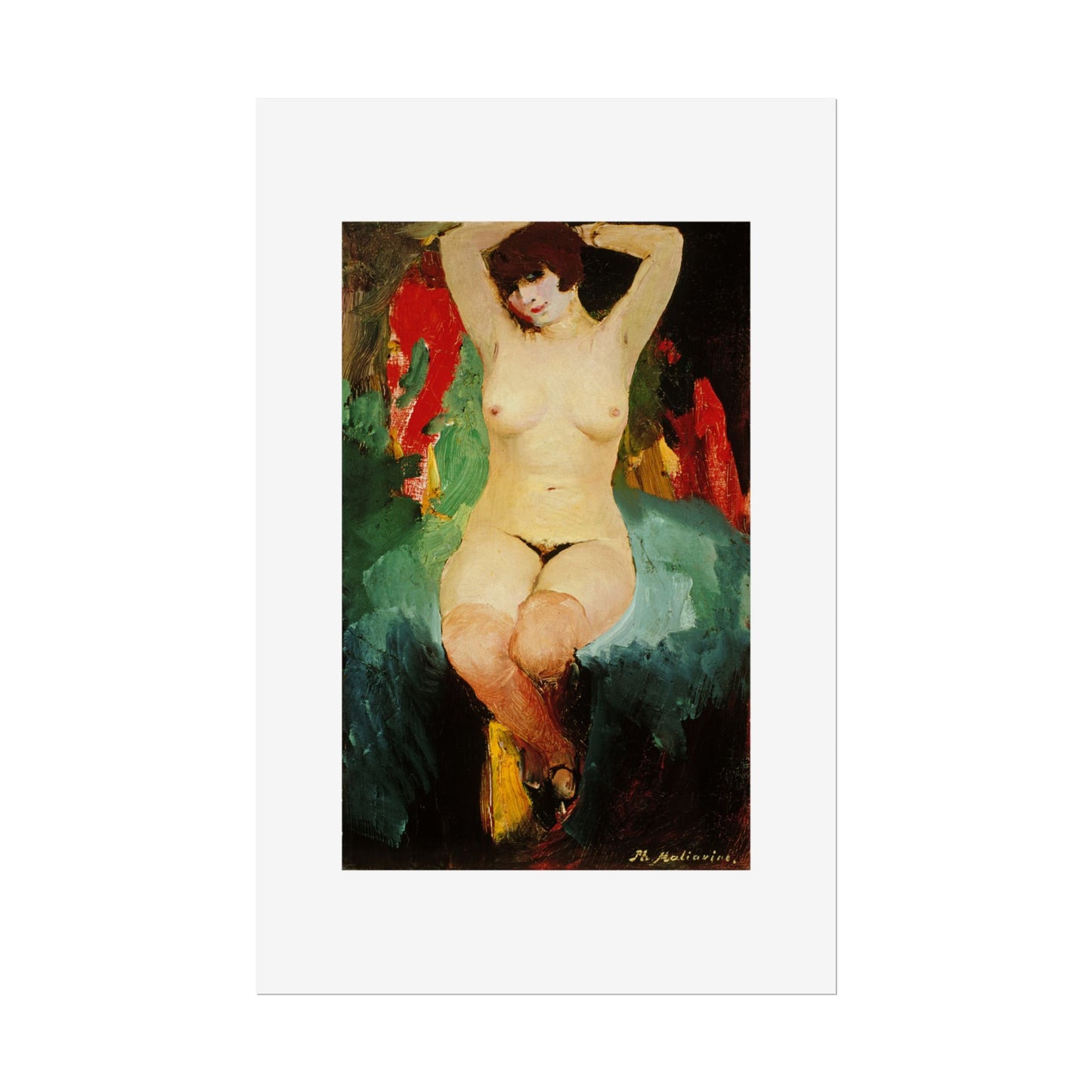 Nude female by Filipp Malyavin Wall Art Poster