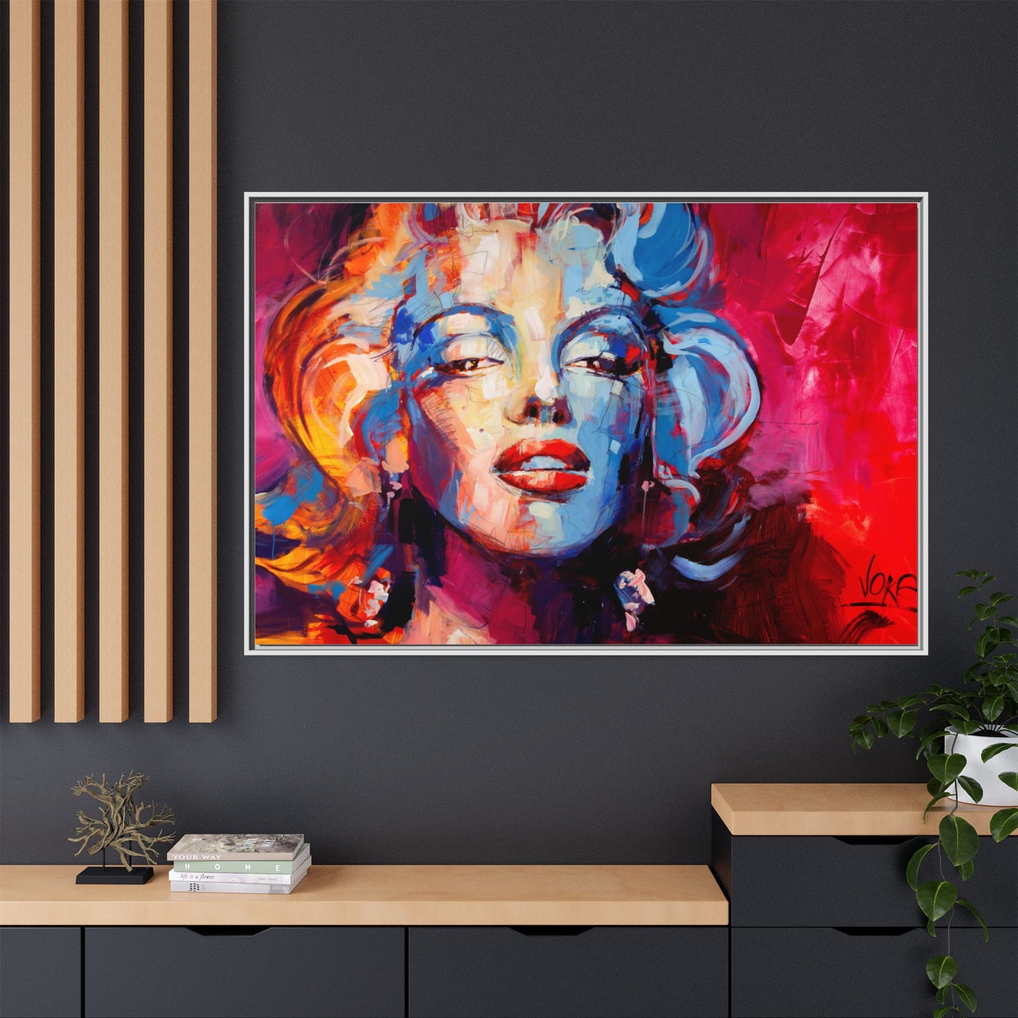 Marilyn Monroe attributed to Voke Matte Canvas Framed Wall Art