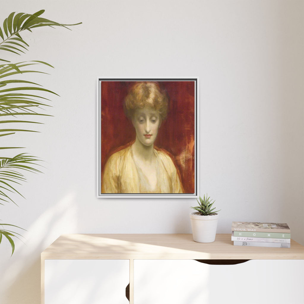 Mrs Williams by Lord Frederic Leighton Framed Matte Canvas Portrait Wall Art Print