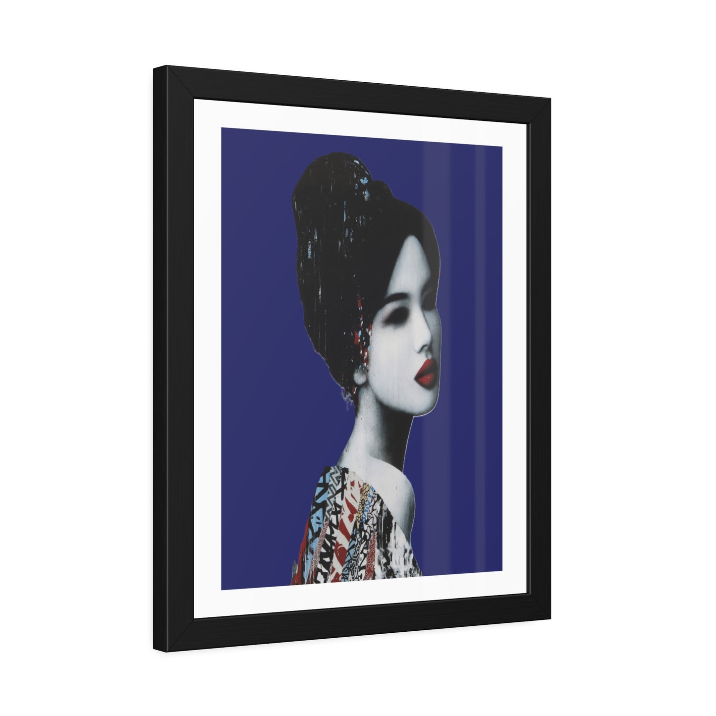 Geisha Portrait - Framed Paper Posters