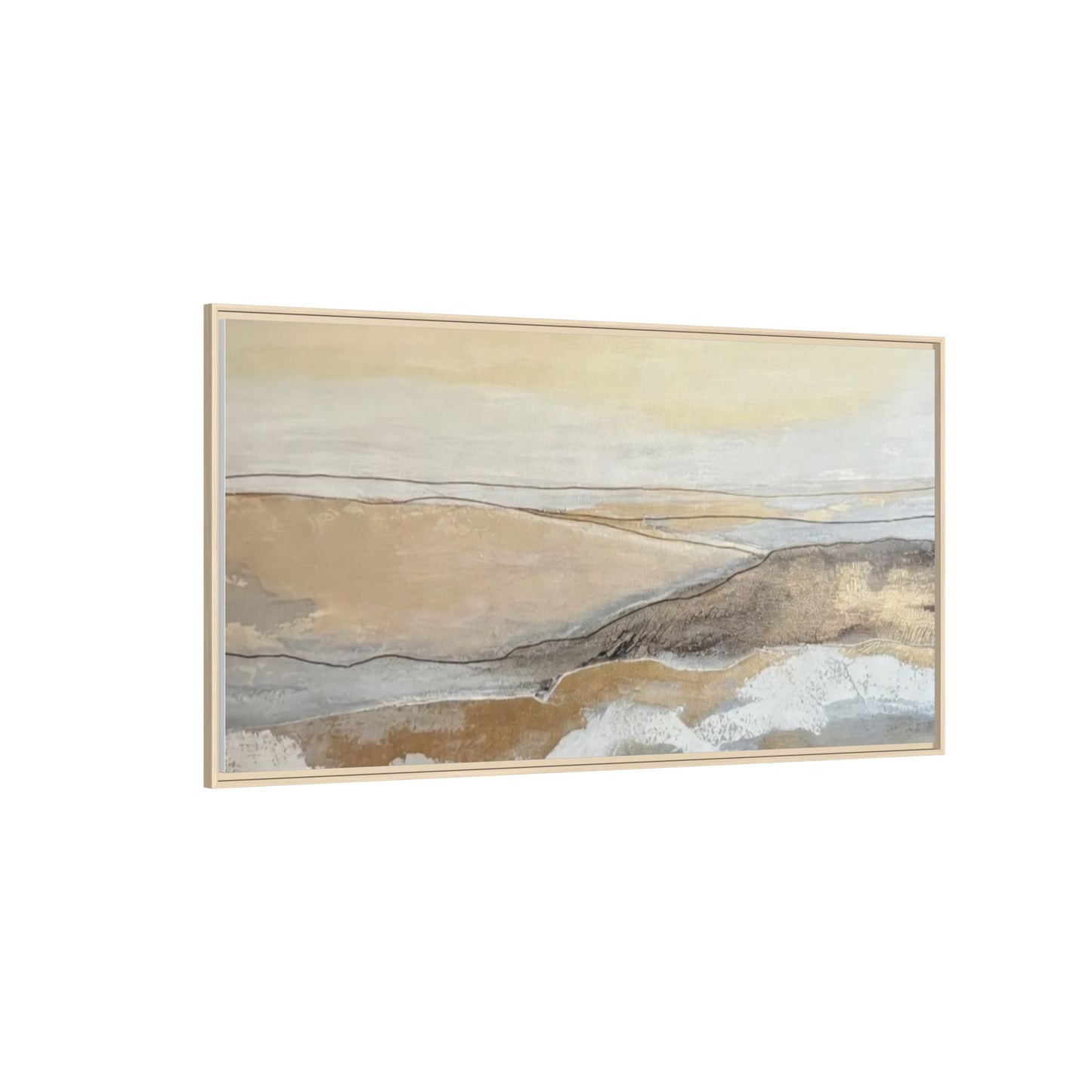 Framed Abstract Coastal Landscape Matte Canvas Wall Art