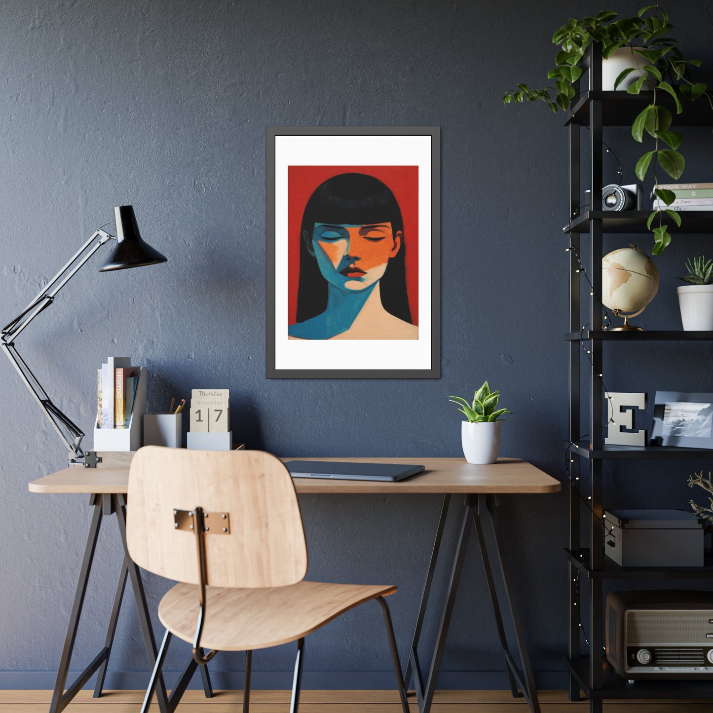 Framed Art Print — Moody Portrait Poster