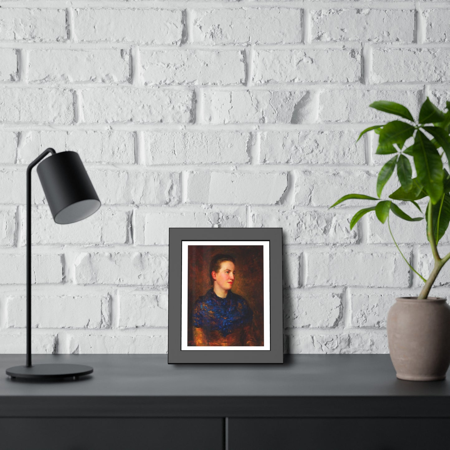 Framed Art Poster — Vintage Portrait Print in Black Frame