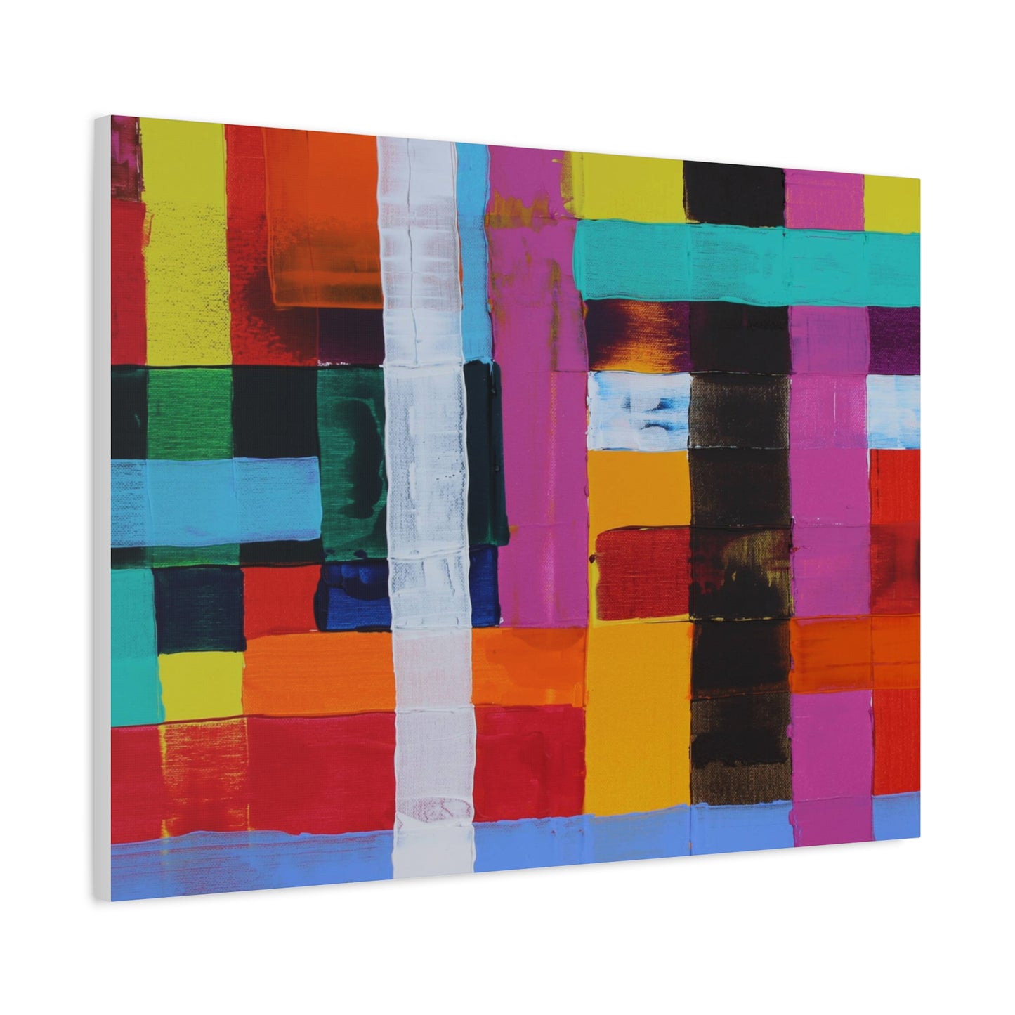 Farbfeld Malerei (Acryl) by Unknown Artist Matte Canvas Print Wall Art