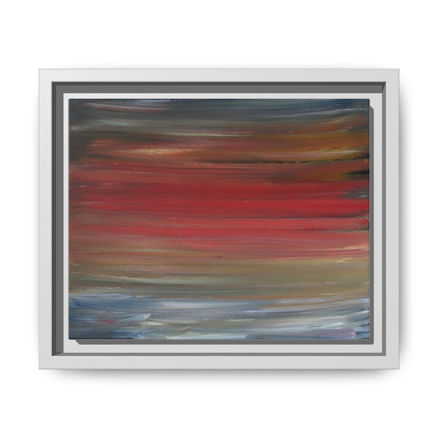Misty morning by Norman Barrett Framed Matte Canvas Wall Art