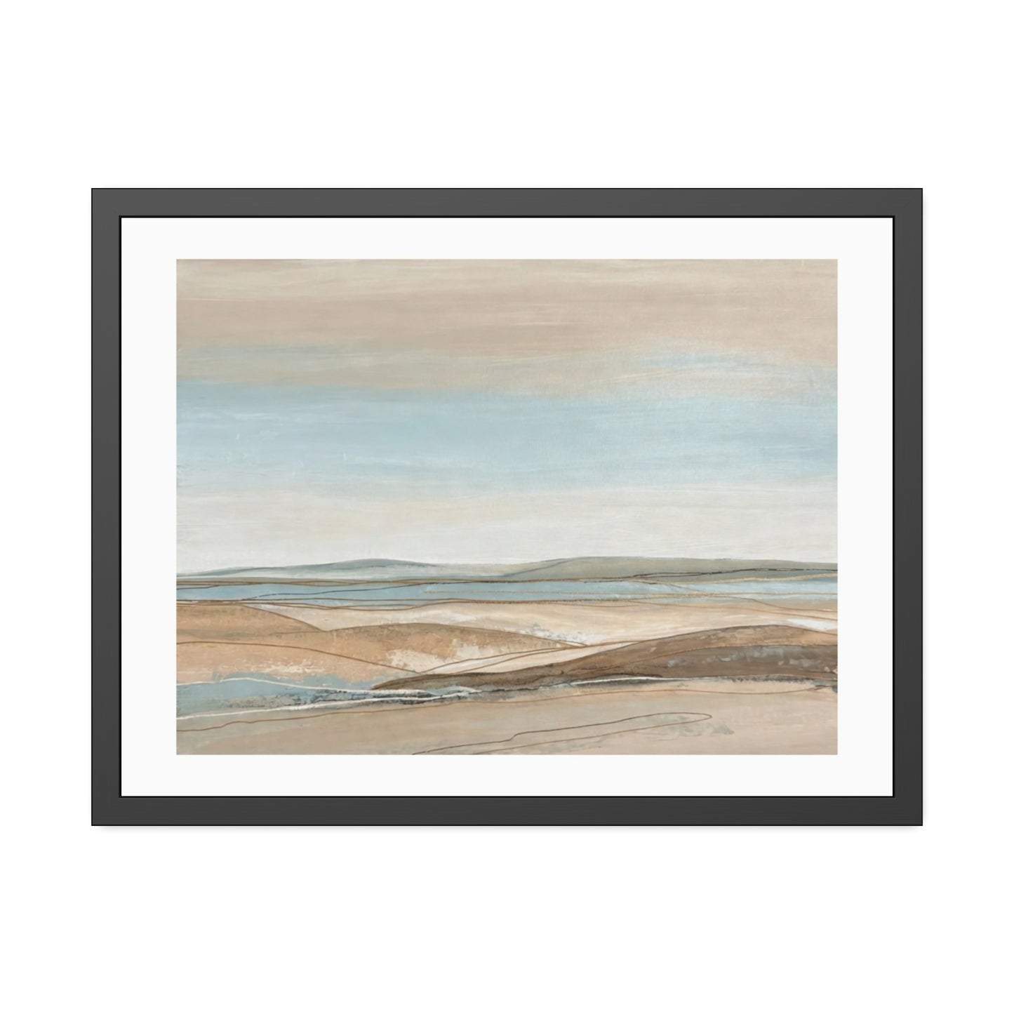 Coastal Pastel Landscape Framed Poster