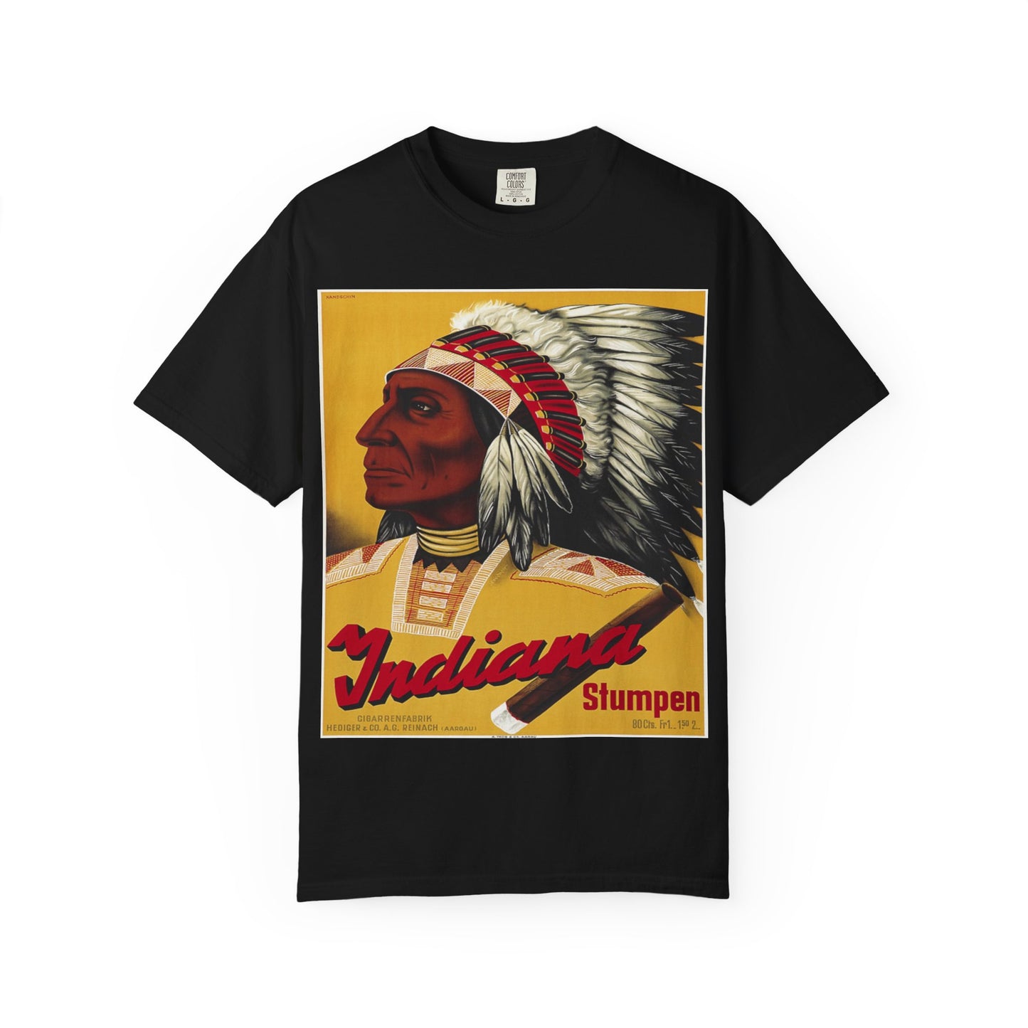 T-Shirt — Retro 'Indiana' Native Chief Vintage Poster Design
