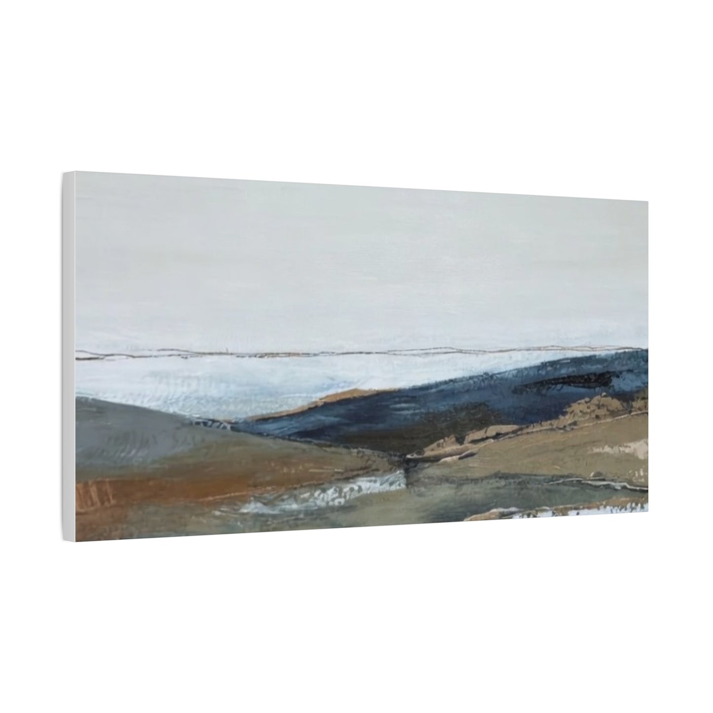 Abstract Coastal Landscape Canvas — Stretched Matte Wall Art