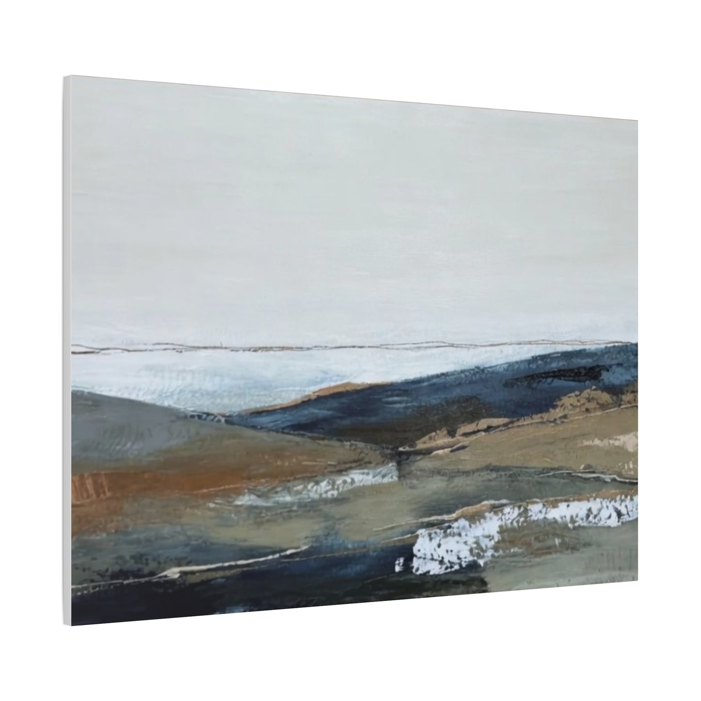 Abstract Coastal Landscape Canvas — Stretched Matte Wall Art