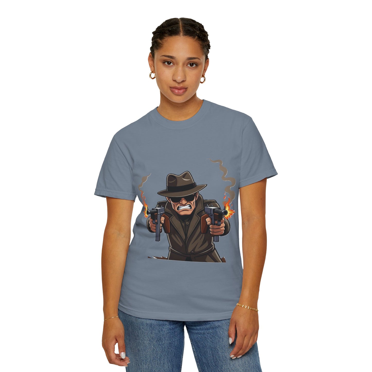 Vintage Gangster Shooter T-Shirt – Retro Mobster Graphic Tee