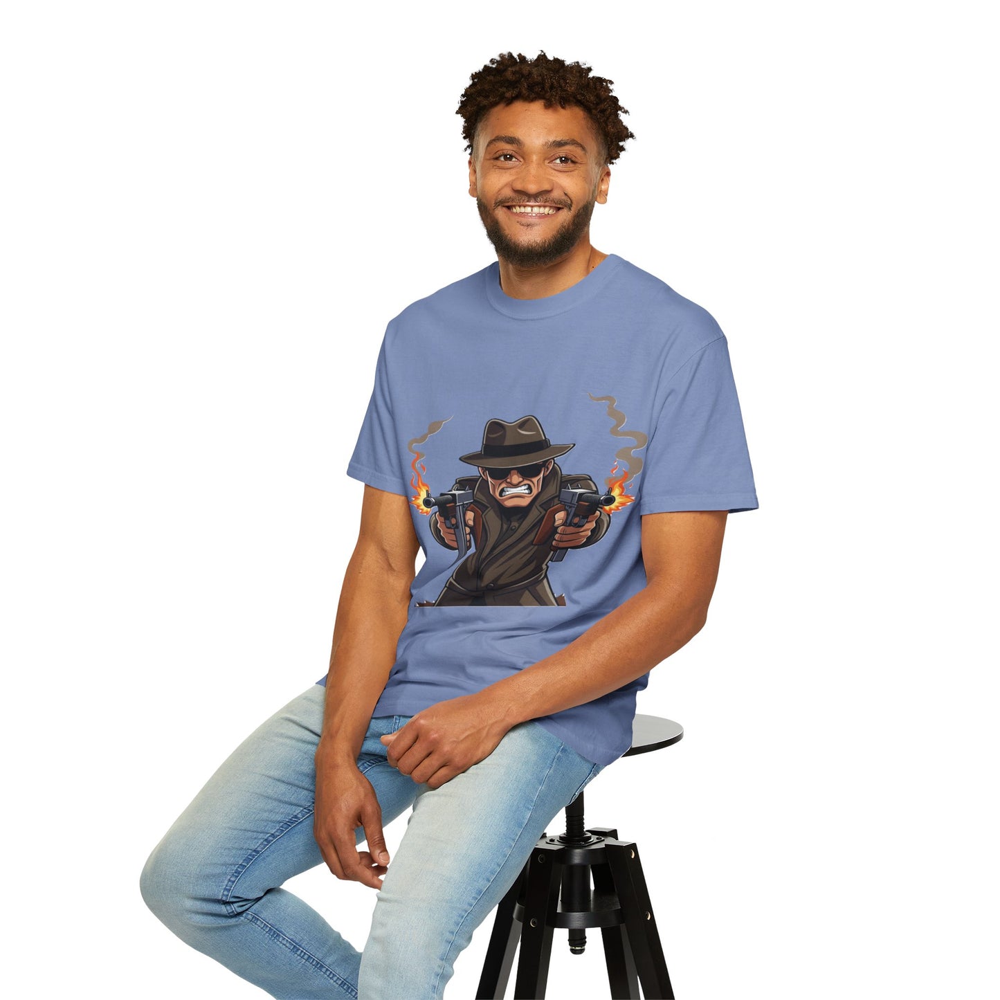 Vintage Gangster Shooter T-Shirt – Retro Mobster Graphic Tee