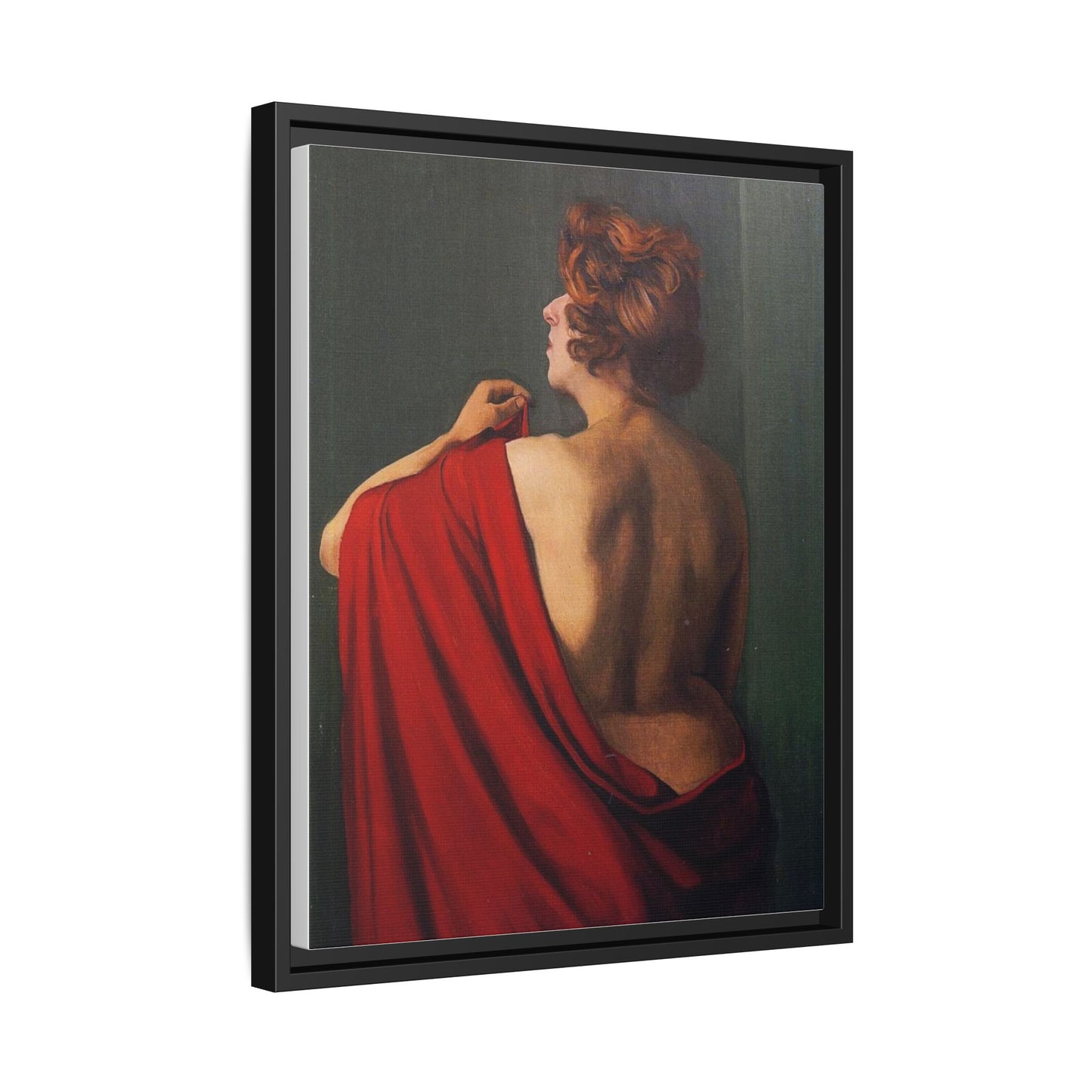 Femme au châle rouge by Félix Vallotton Framed Matte Canvas Wall Art Print