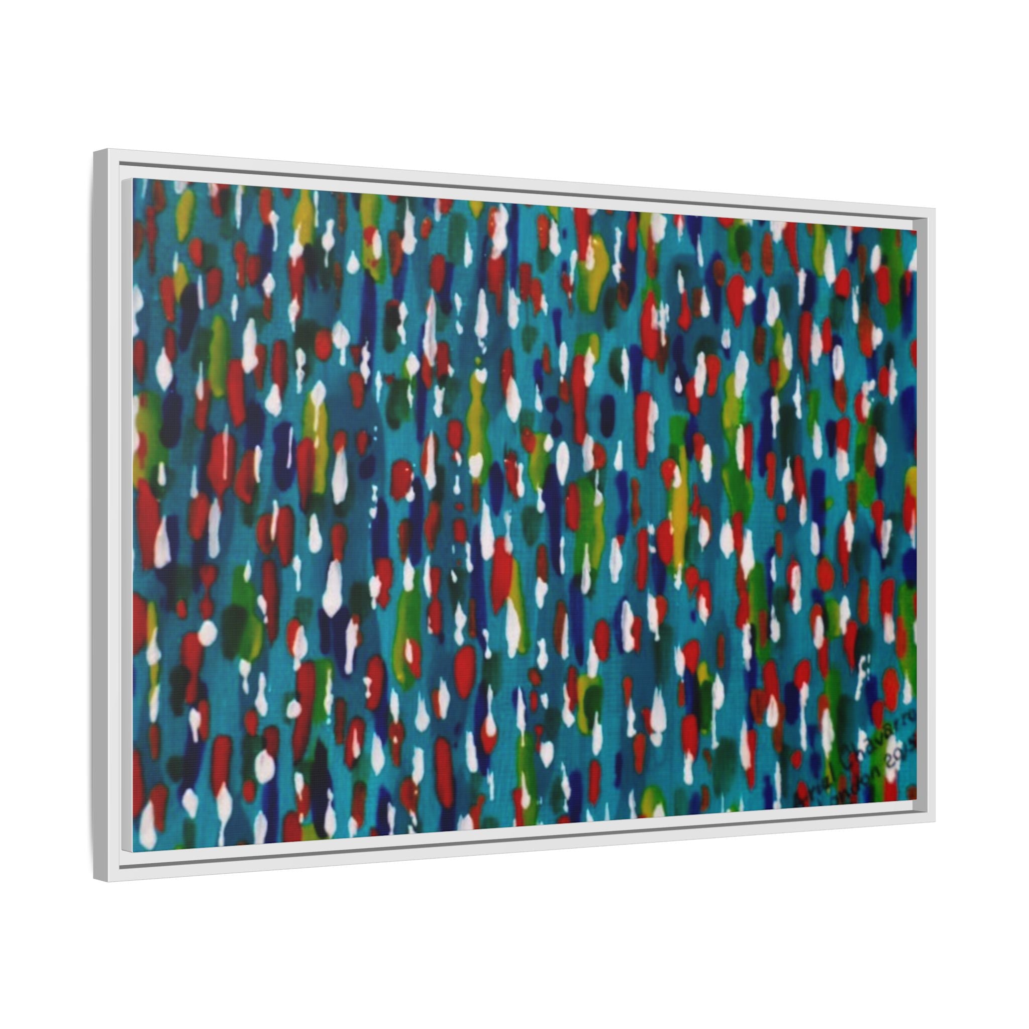 Colours Of The Soul Reflecting On Water by Ariel Chavarro Avila Matte Canvas Framed Art