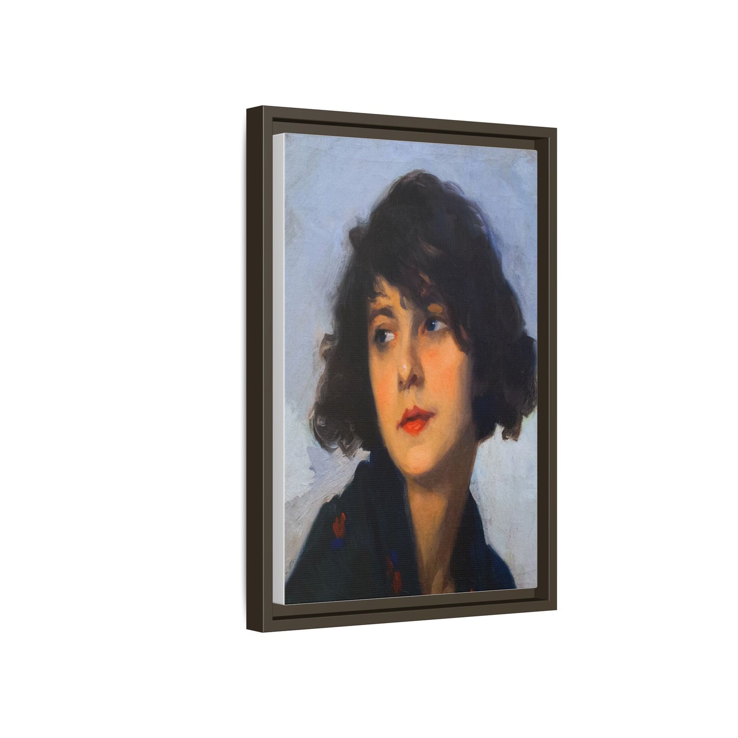 Mulher do chale verde (cropped) by Cyprien Eugene Boulet Framed Matte Canvas Print