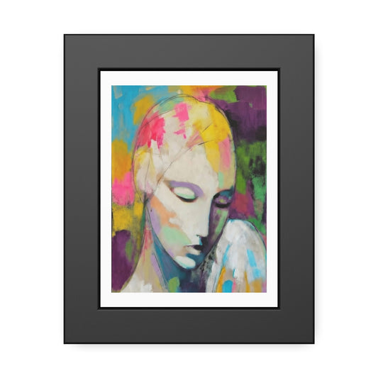 Framed Art Print — Colorful Abstract Portrait Wall Decor