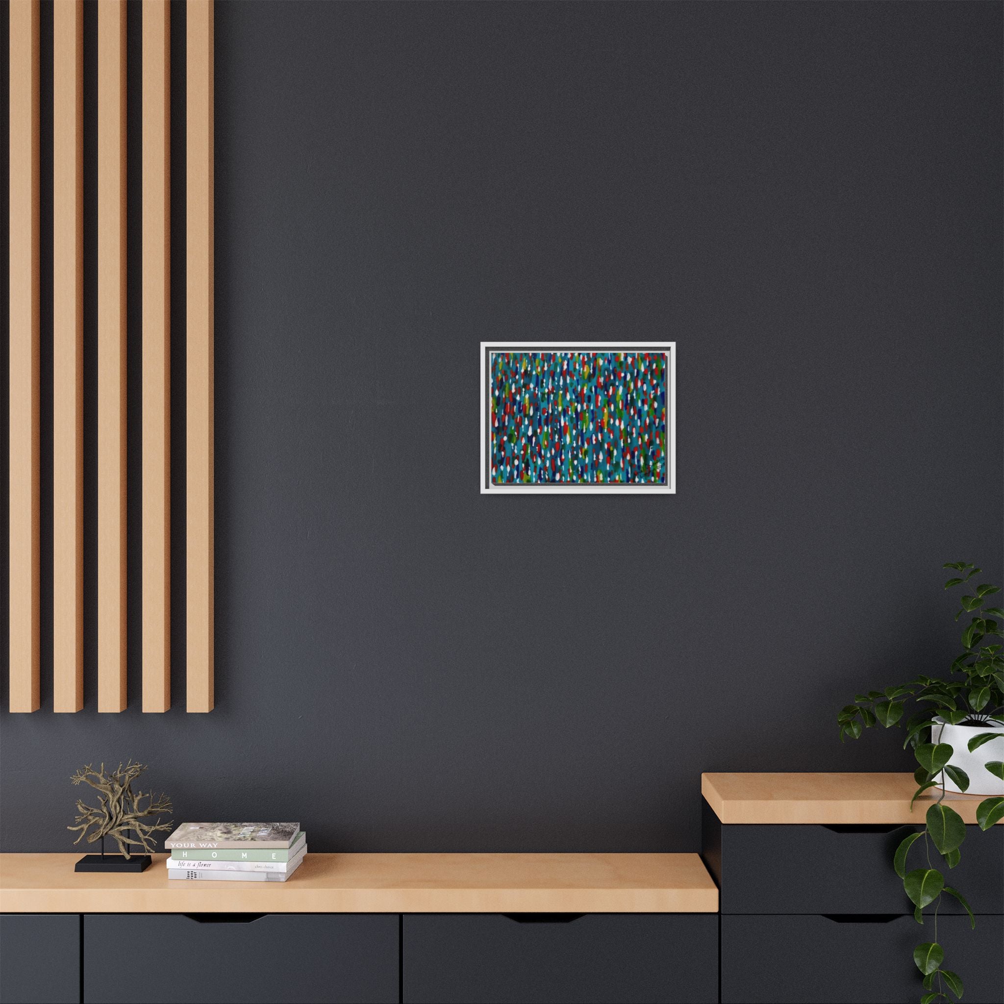 Colours Of The Soul Reflecting On Water by Ariel Chavarro Avila Matte Canvas Framed Art