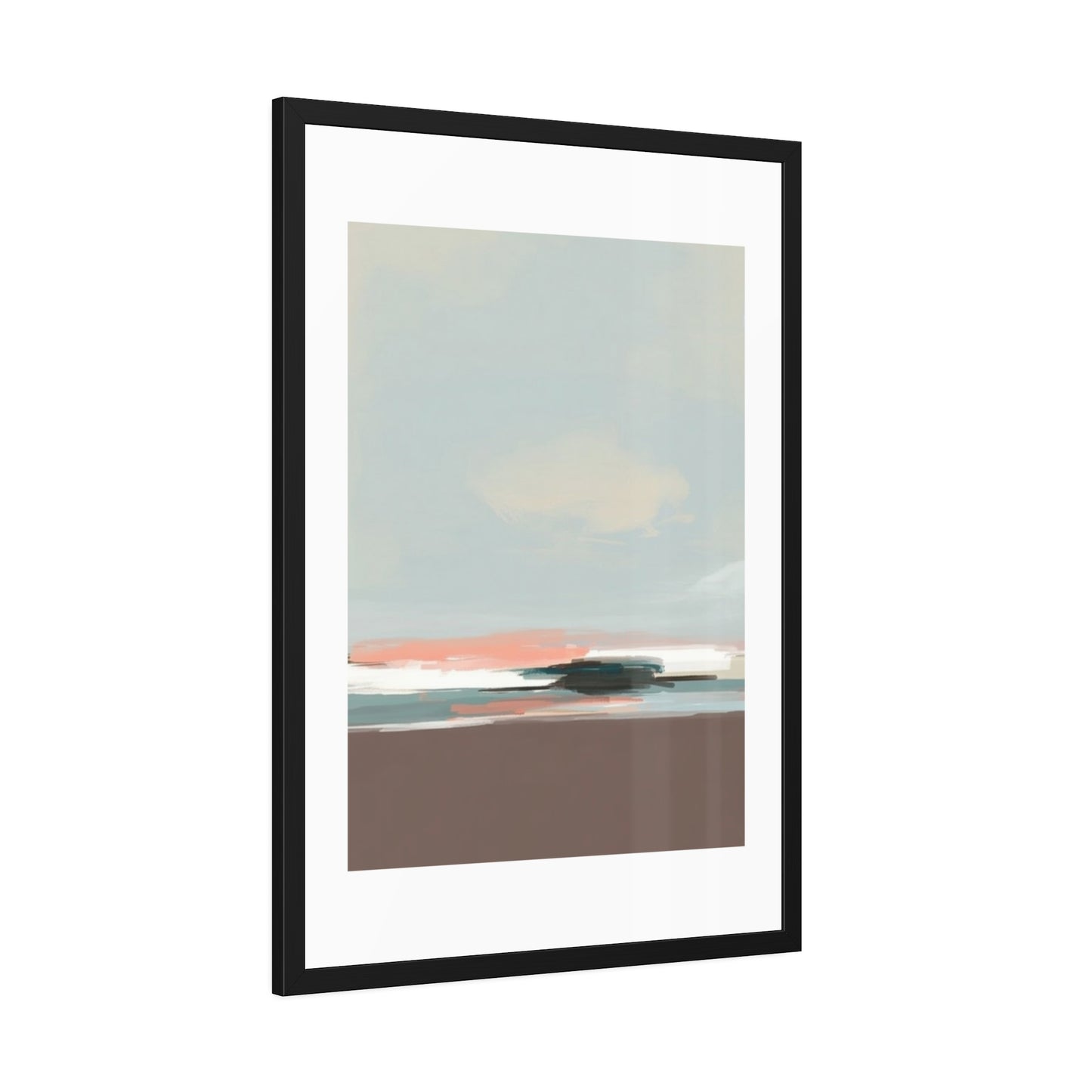 Abstract Seaside Framed Art Print — Minimal Coastal Poster