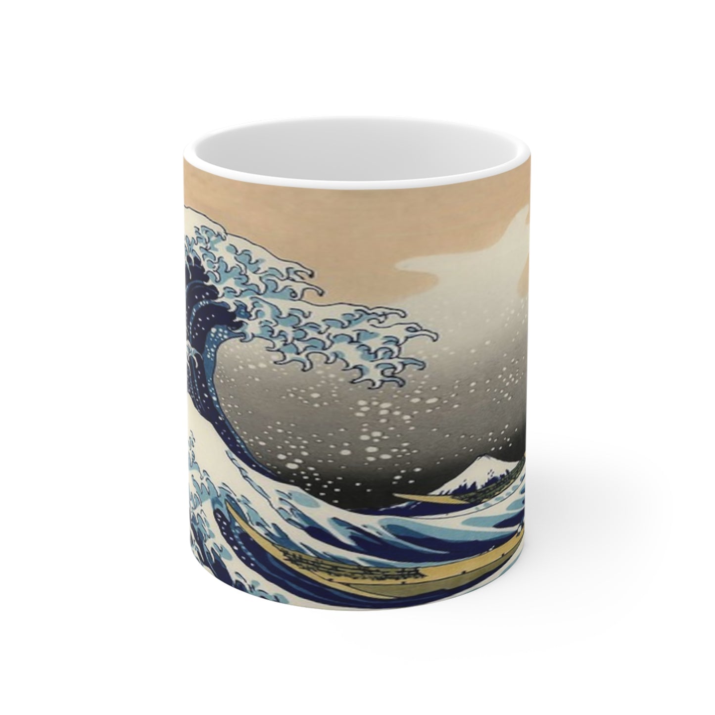 Great Wave Ceramic Coffee Mug — Hokusai Inspired 11oz Art Mug