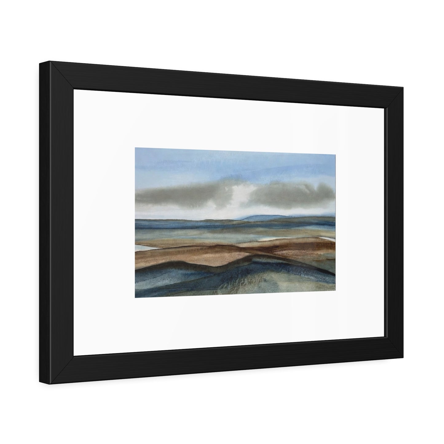 Framed Coastal Landscape Poster — Serene Seascape Wall Art Print