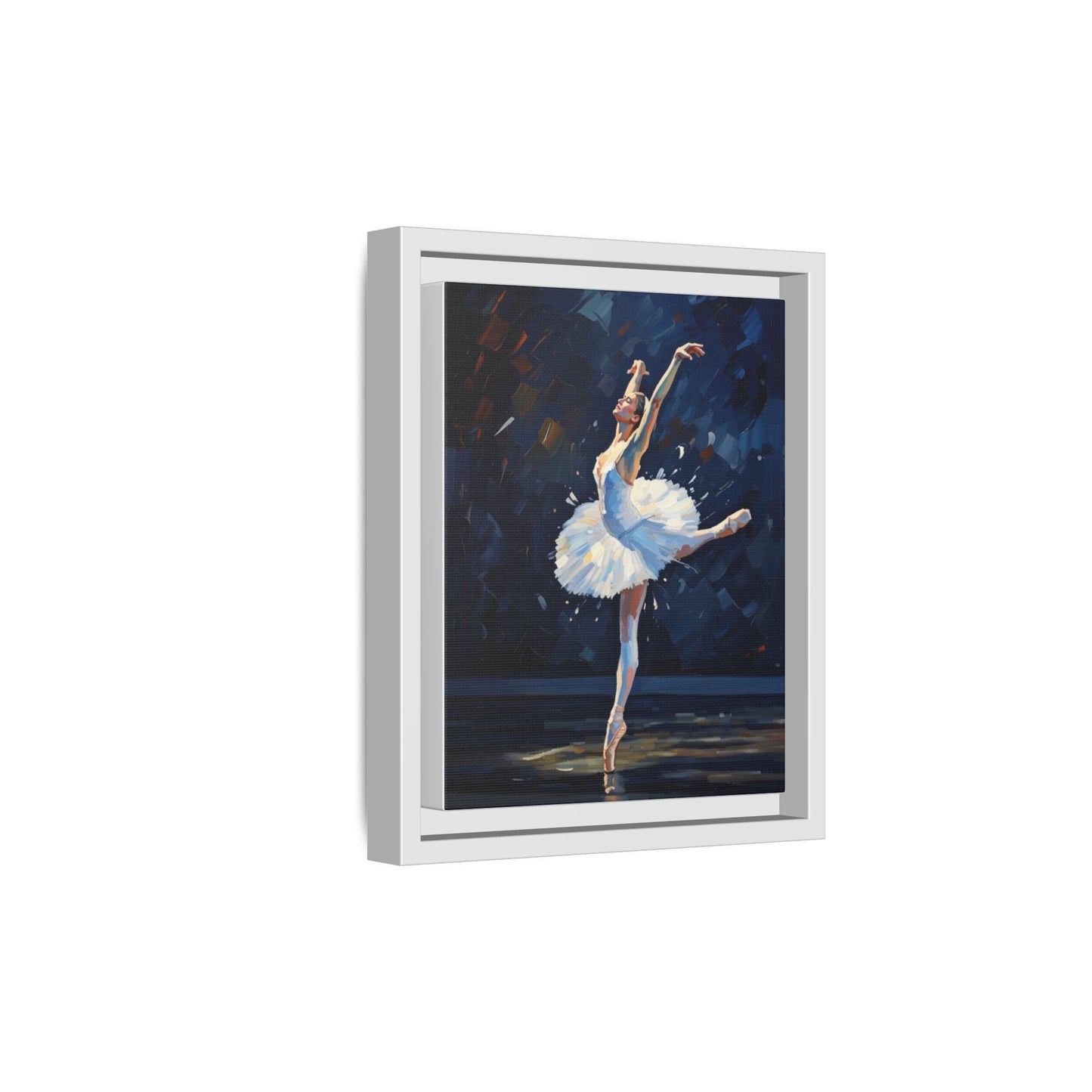 Ballerina Ballet Canvas Print — Framed Matte Wall Art