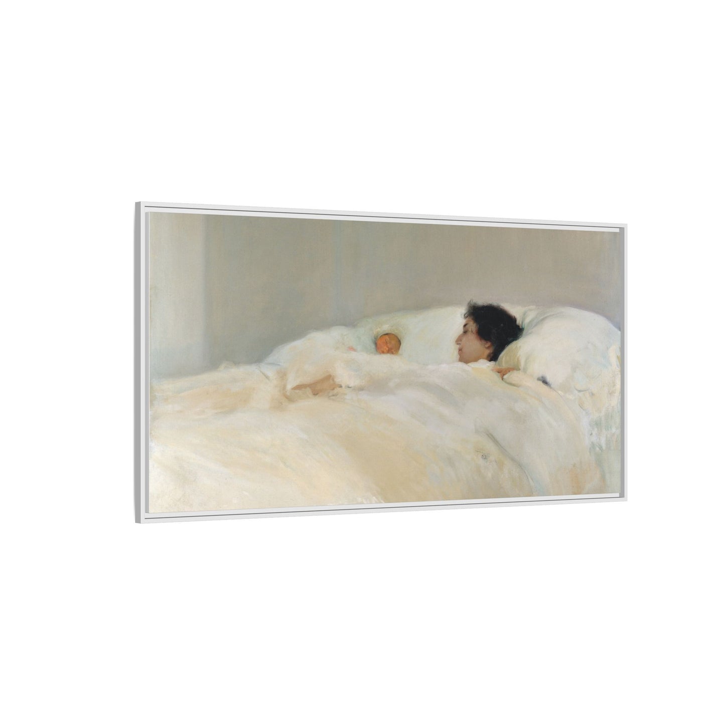Mother by Joaquin Sorolla y Bastida Framed Matte Canvas Wall Art Print